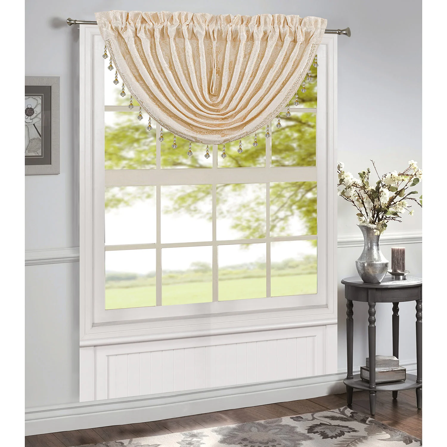 Margie Jacquard Rod Pocket Window Panel and Valance Treatment, All Sold Separately - Image 14