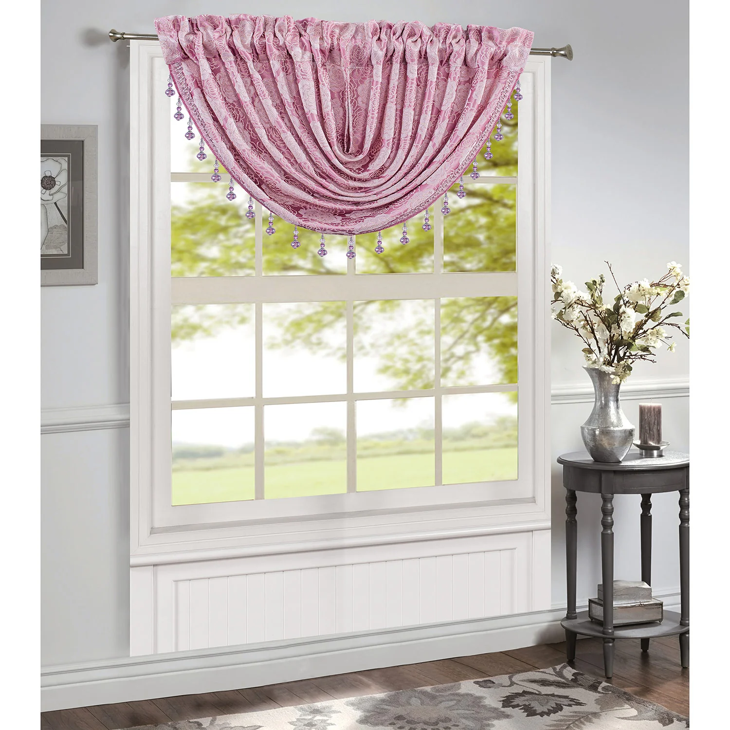 Margie Jacquard Rod Pocket Window Panel and Valance Treatment, All Sold Separately - Image 16