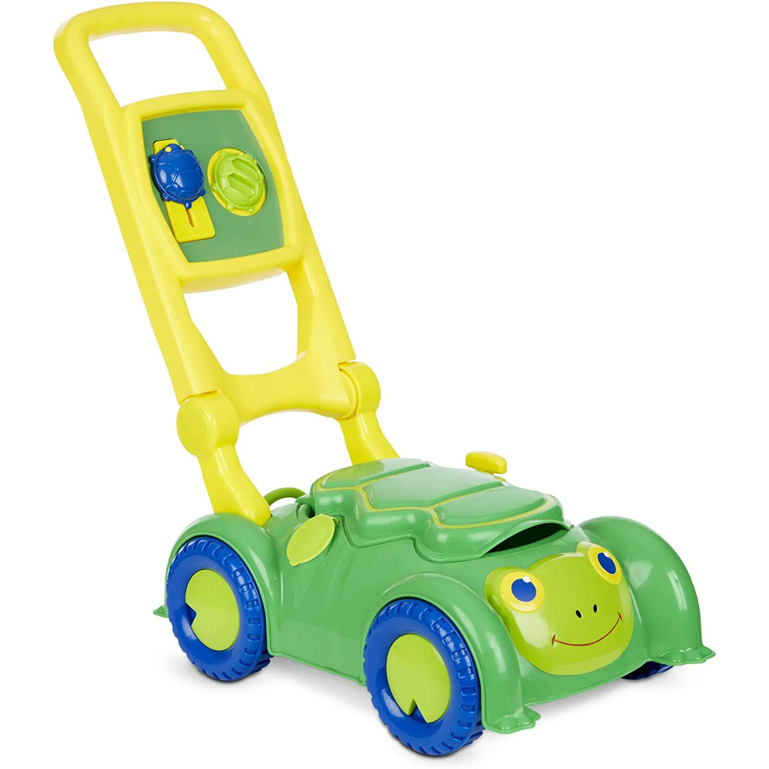 Melissa & Doug Sunny Patch Snappy Turtle Lawn Mower, Green