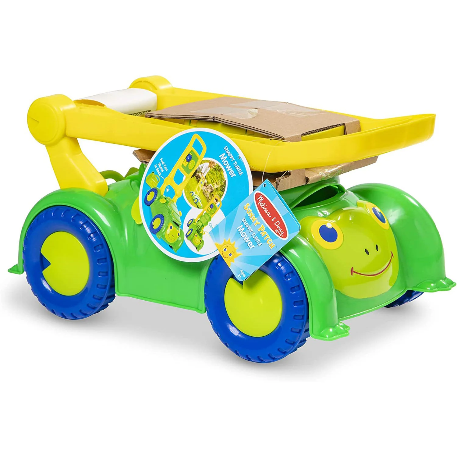 Melissa & Doug Sunny Patch Snappy Turtle Lawn Mower, Green - Image 2