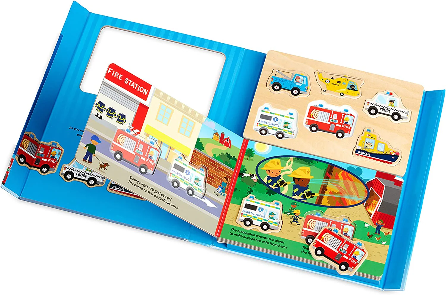 Melissa & Doug to The Rescue Book and Wooden 6-Piece Puzzle Play Set