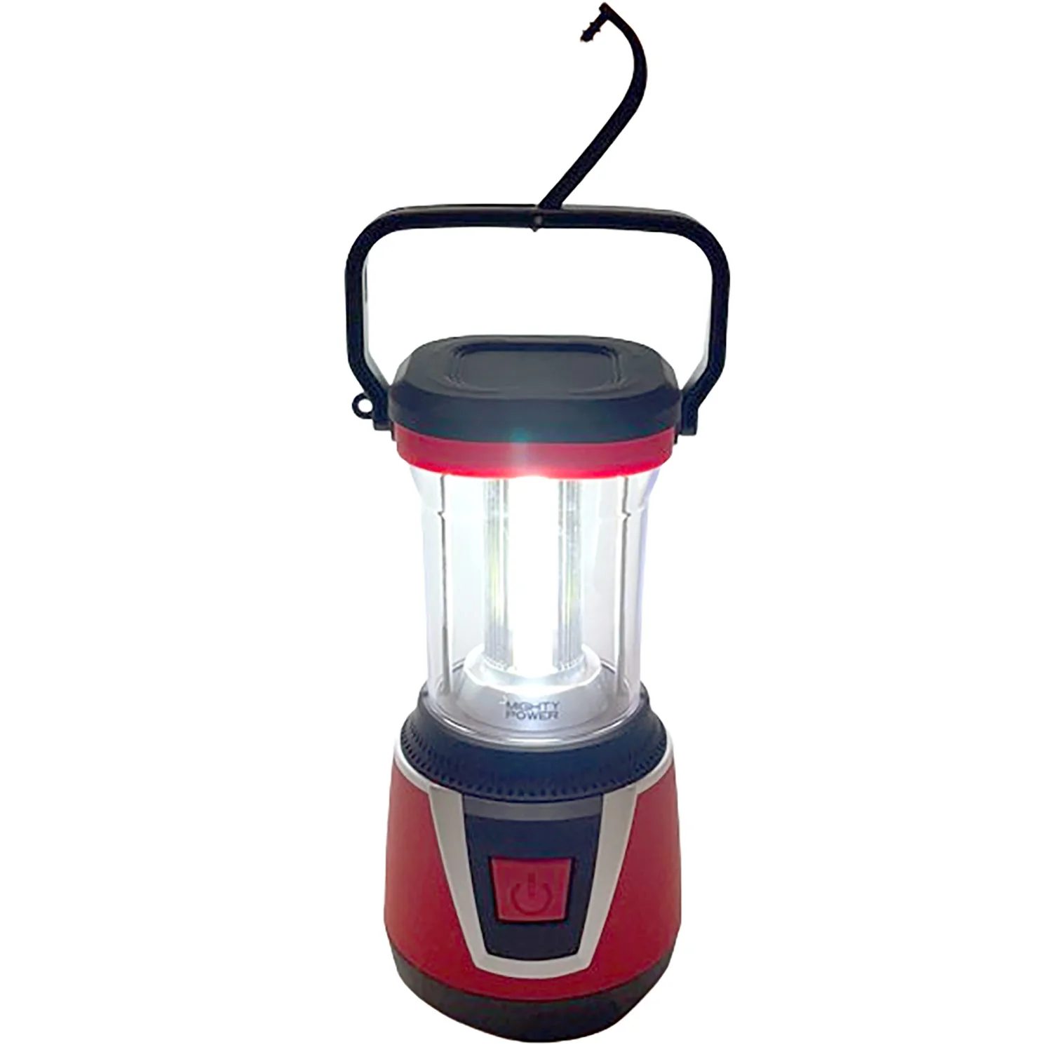 Mighty Power 3D LED Camping Lantern With Rubber Base, Red-Black, 750 Lumens - Image 3