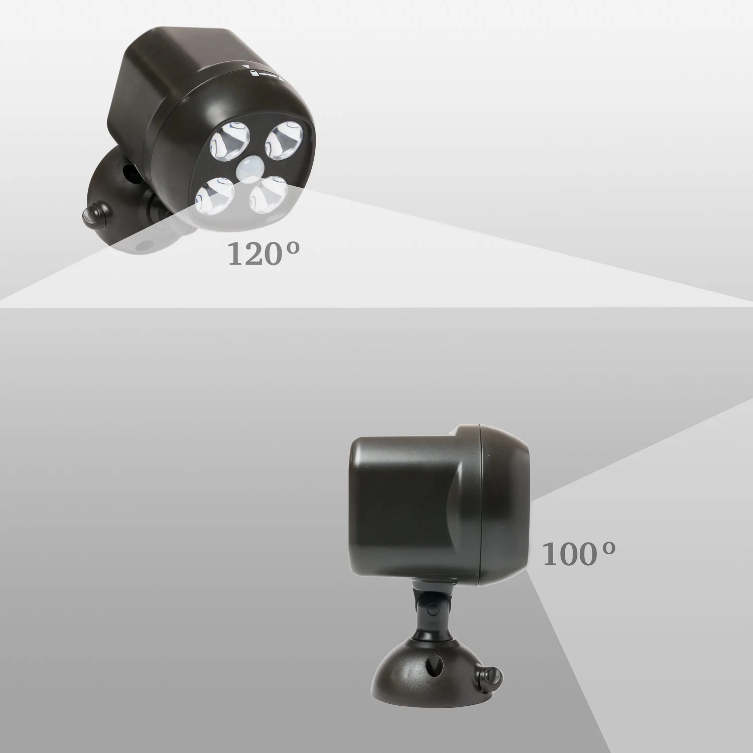 Mighty Power Wireless Motion Sensor 4 Ultra Bright CREE LED Floodlight, 2-Pack, Weatherproof, Brown - Image 3