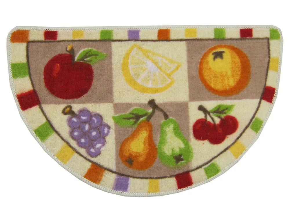 Mixed Fruit Square Design Kitchen Slice Mat, 17x28.5 Inches