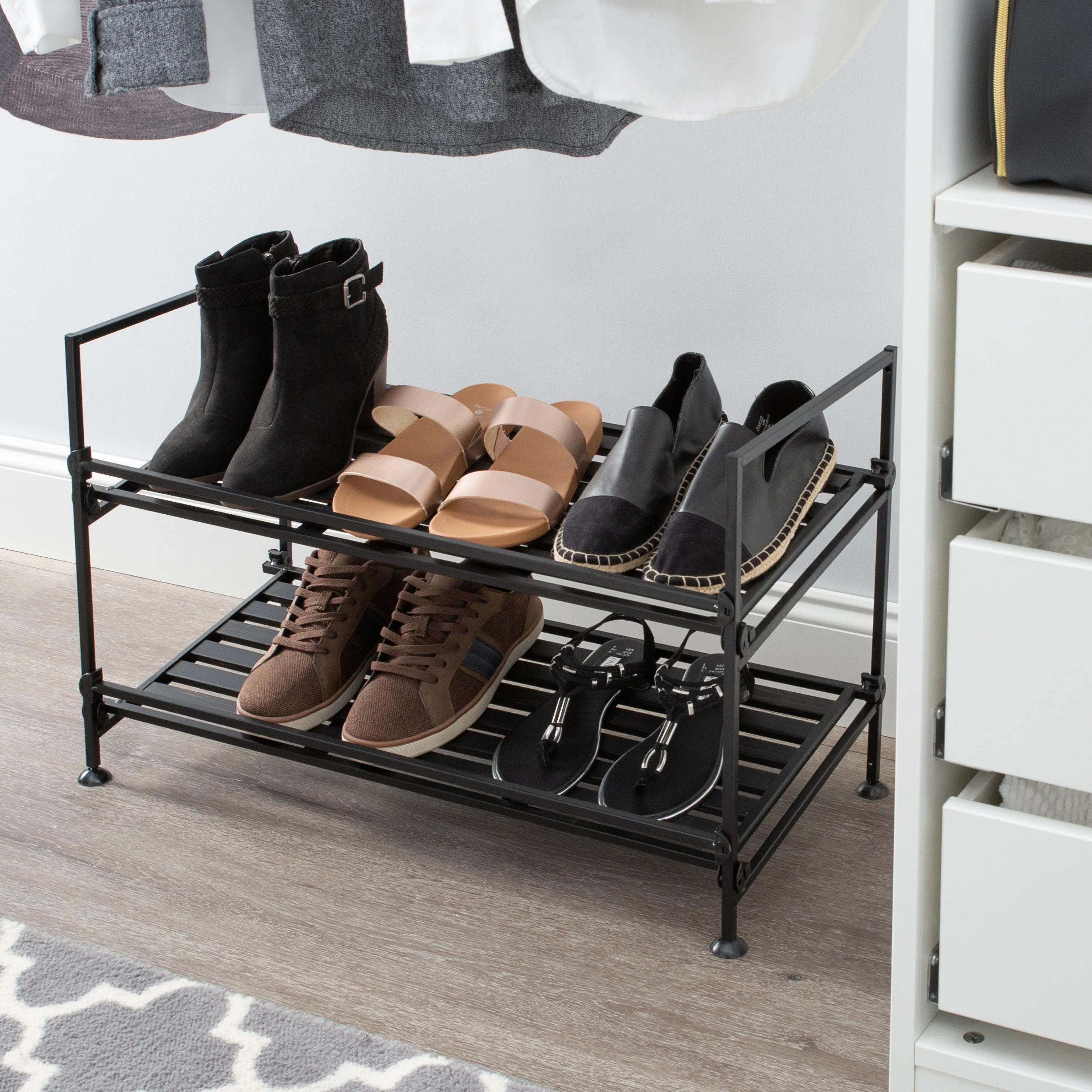 Neu Home 2 Tier Shoe Rack in Espresso - Image 4