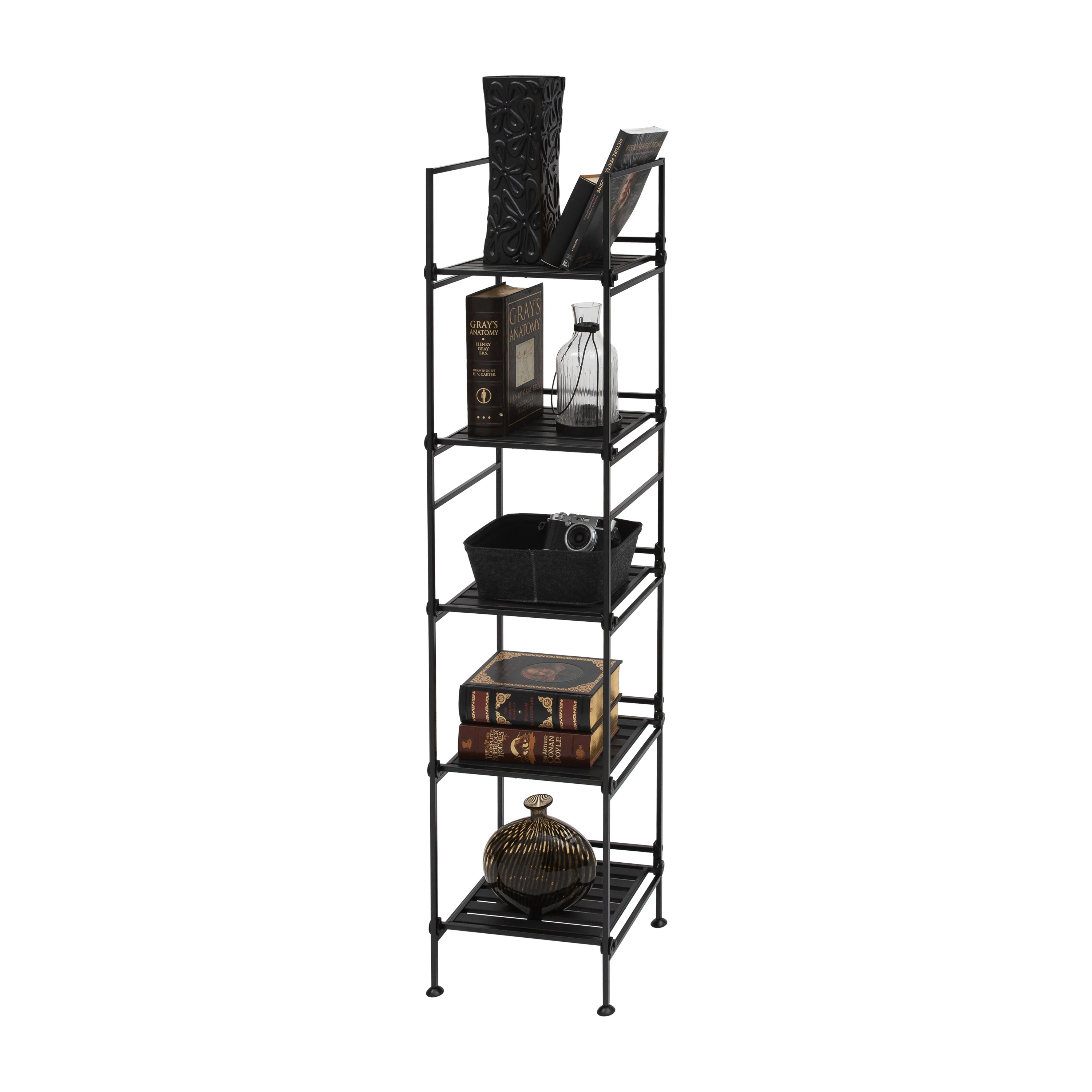 Neu Home 5 Tier Square Freestanding Shelf in Espresso - Image 4