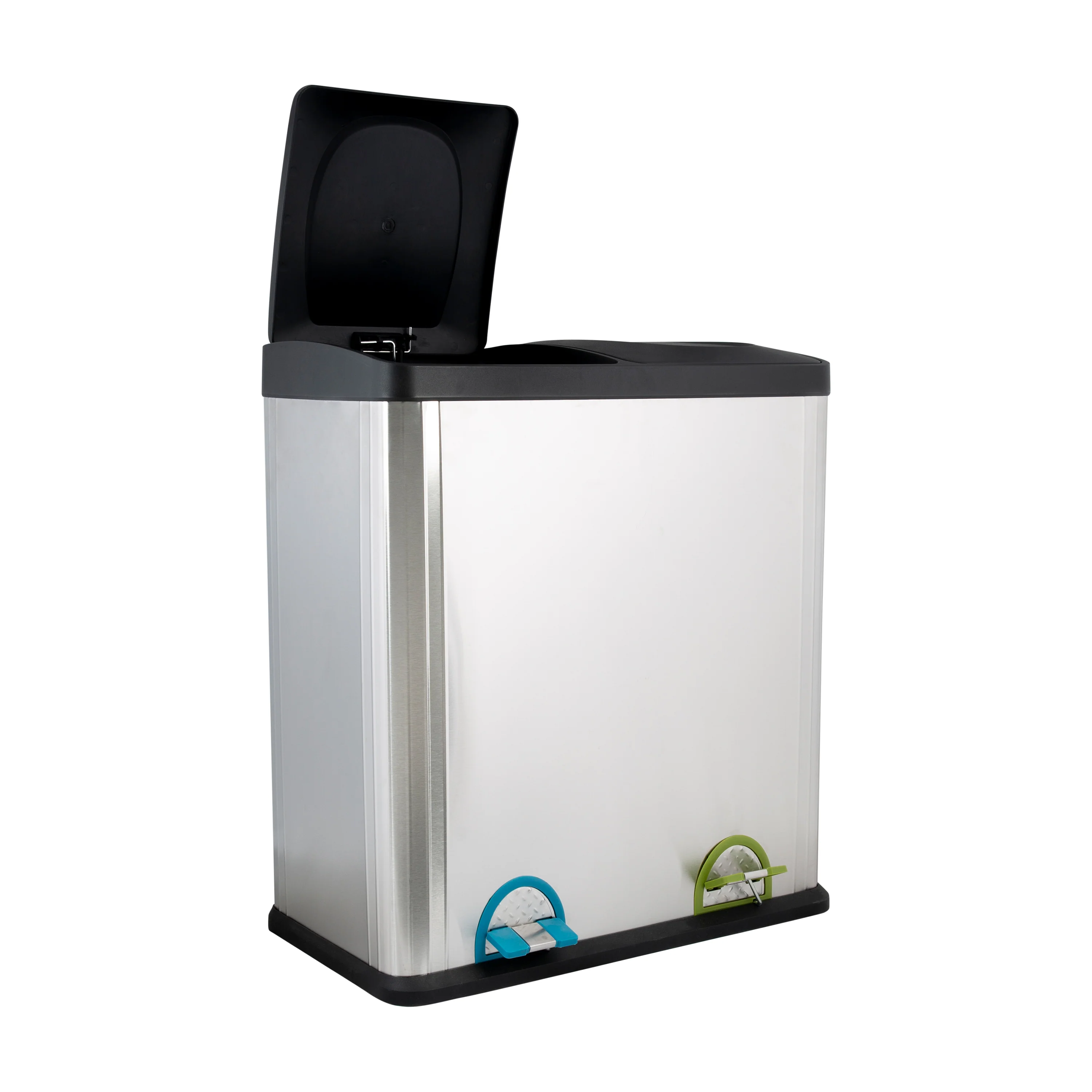 Neu Home 60 Liter 2 Compartment Stainless Recycle Bin - Image 2