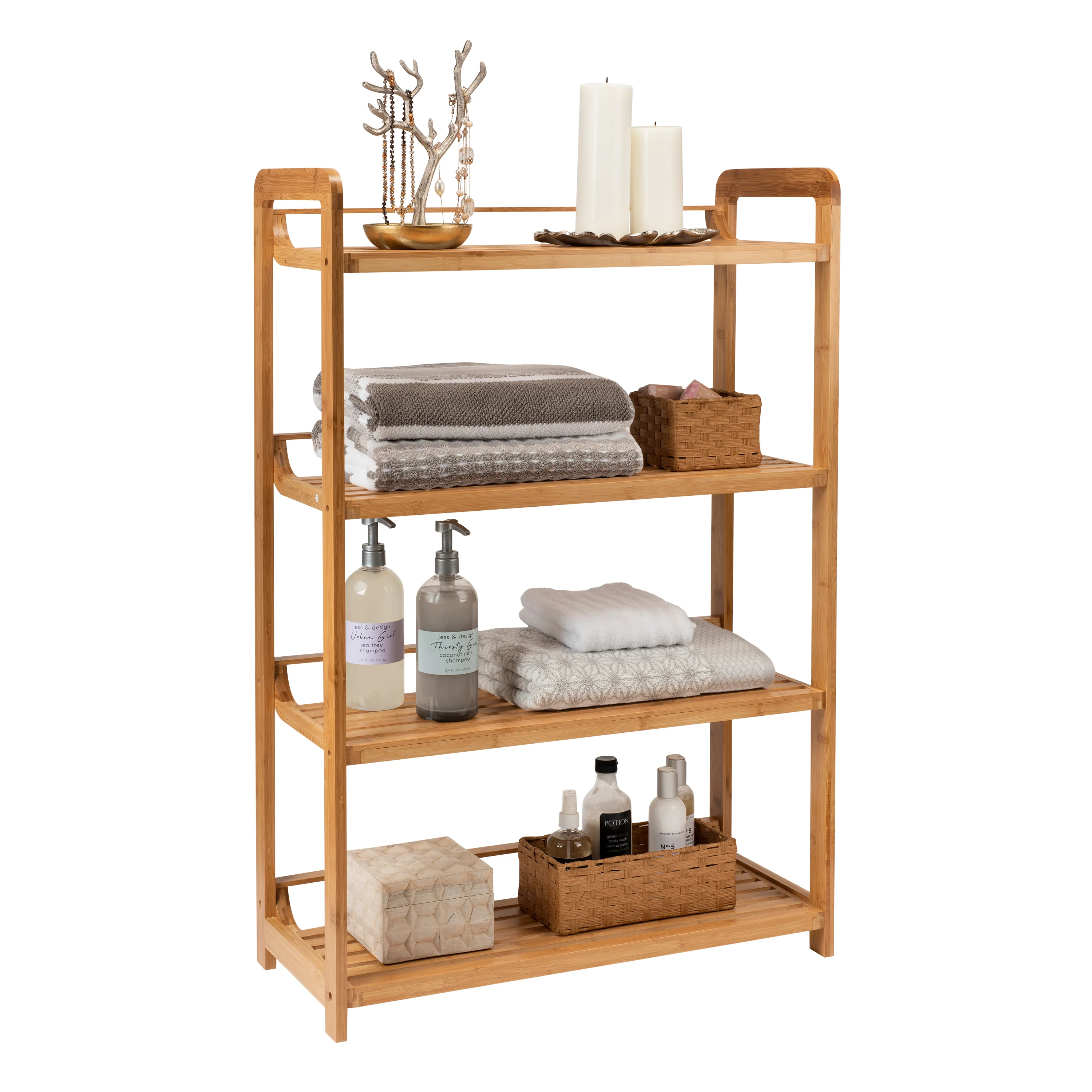 Neu Home Deluxe 4 Tier Bamboo Shelf - Image 2