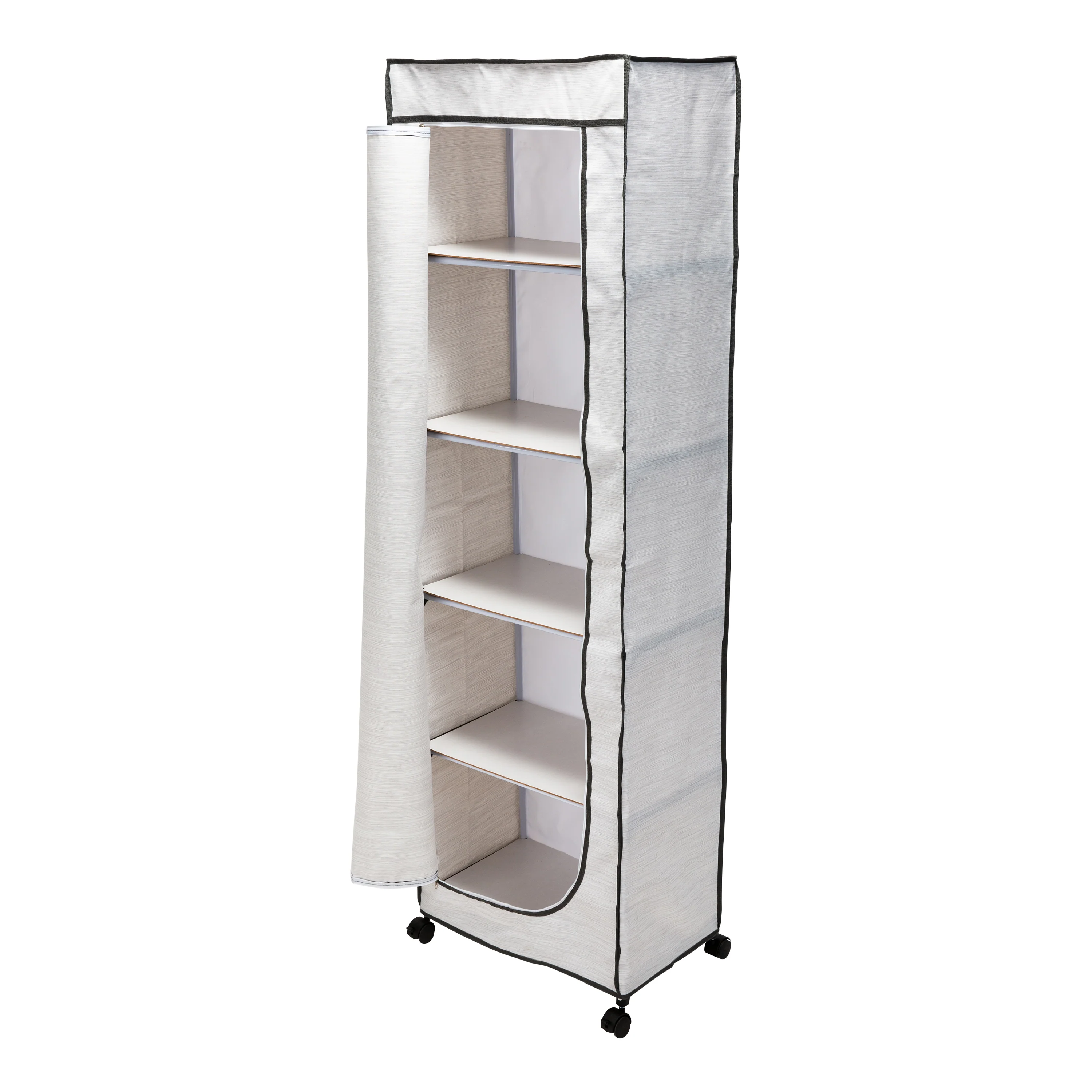 Neu Home Deluxe 5 Shelf Portable Wardrobe - Image 2
