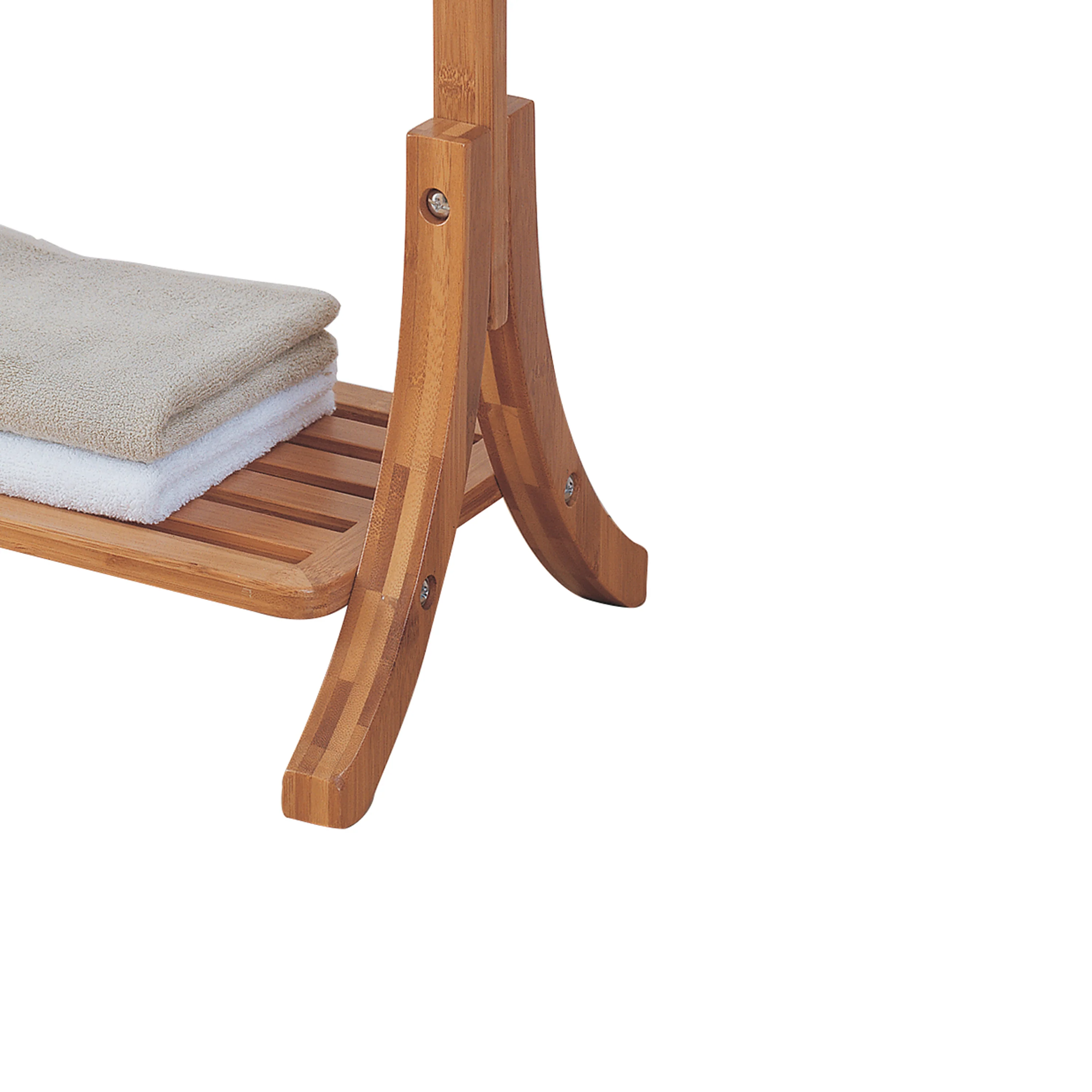Neu Home Freestanding Bamboo Towel Rack - Image 4