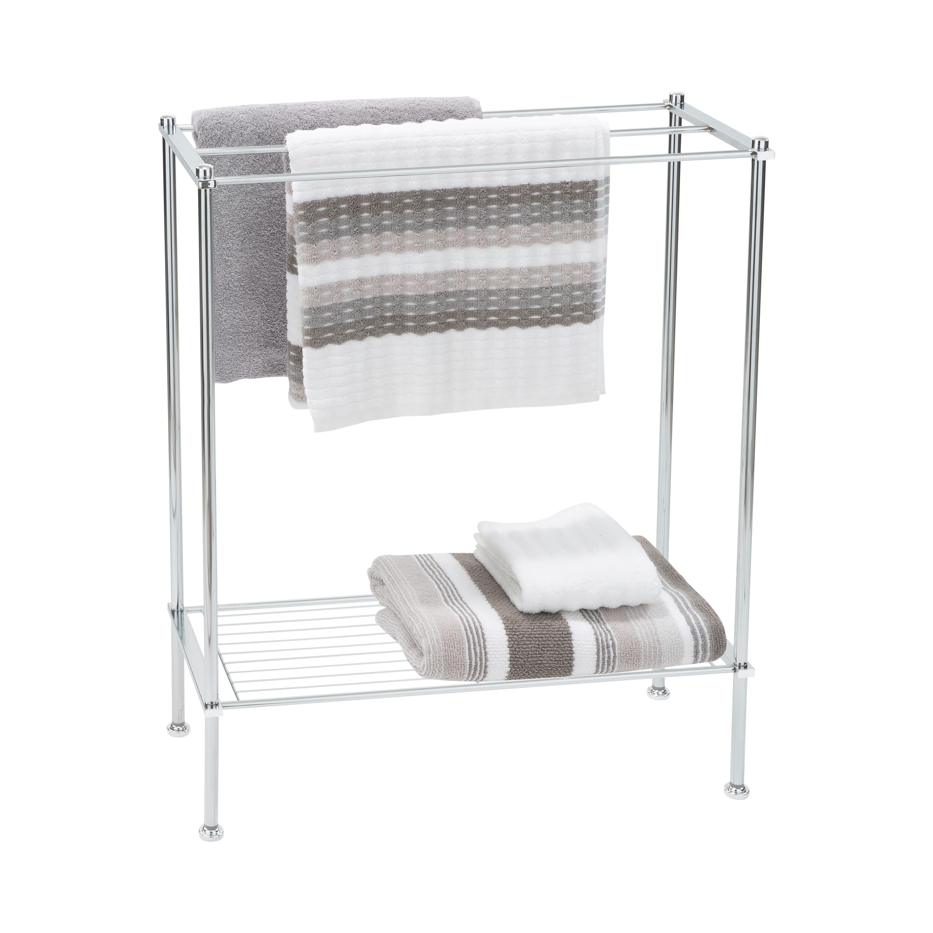 Neu Home Freestanding Towel Rack in Chrome - Image 2