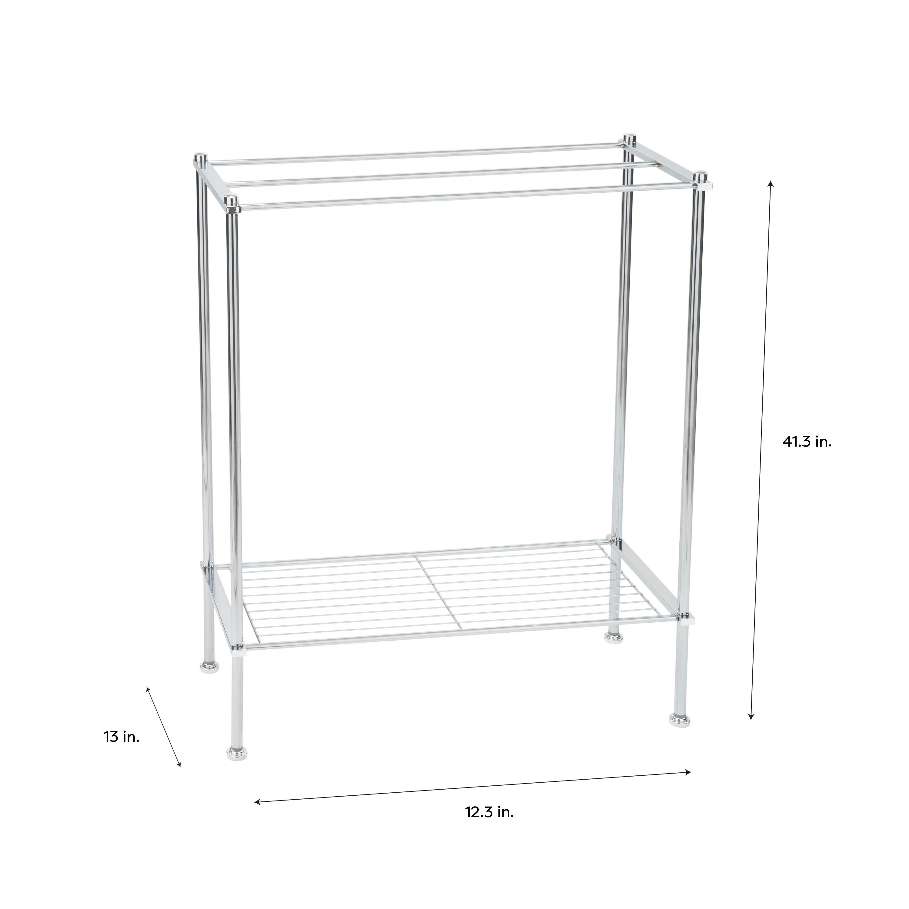 Neu Home Freestanding Towel Rack in Chrome - Image 4