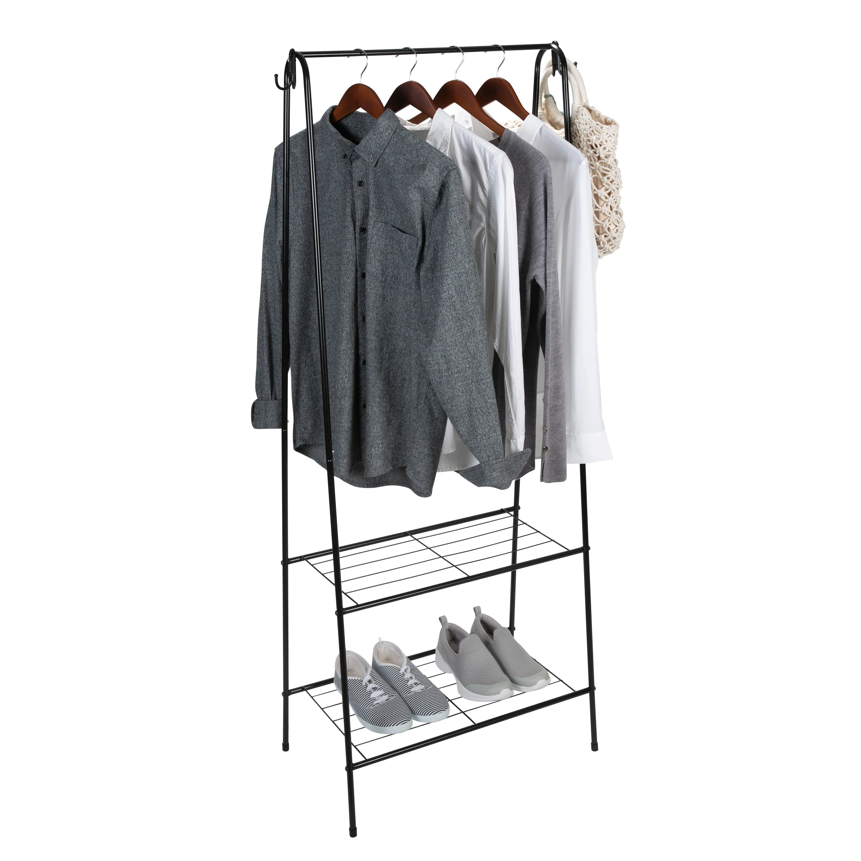 Neu Home Garment Rack with 2 Tier Shelving - Image 2