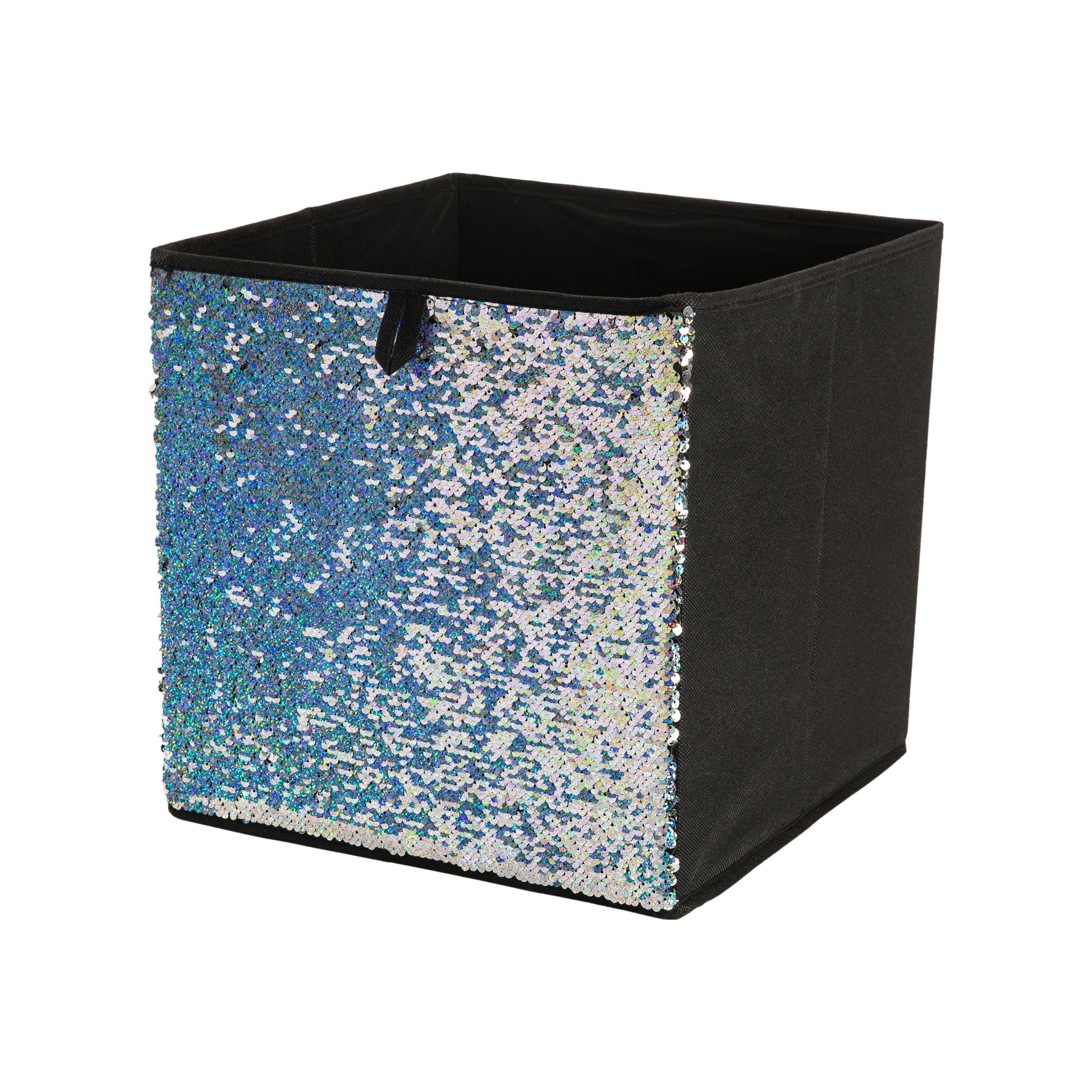 Neu Home Reversible Sequin Storage Cube in Silver