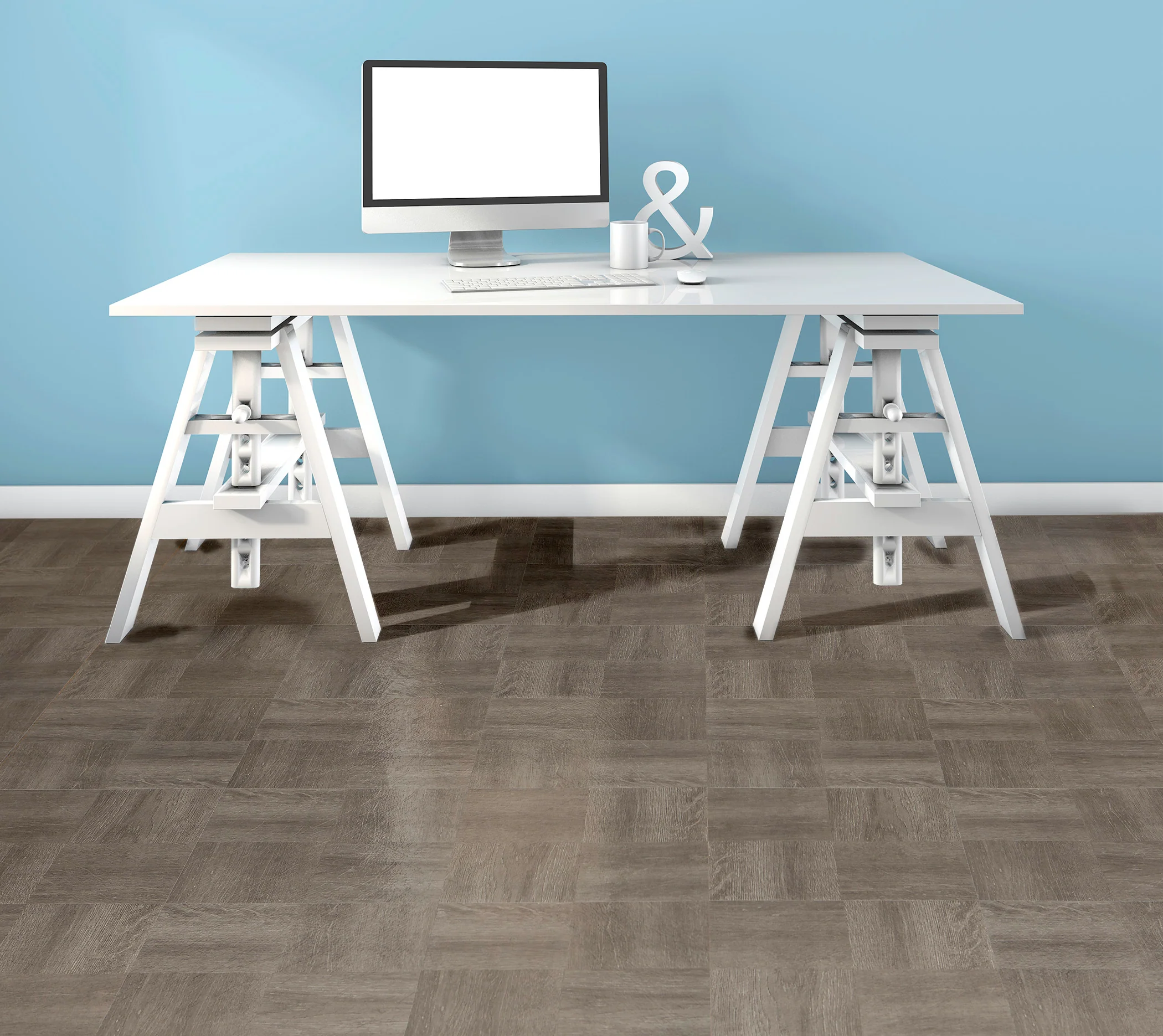 Nexus Charcoal Grey Wood 12x12 Self Adhesive Vinyl Floor Tile - 20 Tiles/20 sq. ft. - Image 2