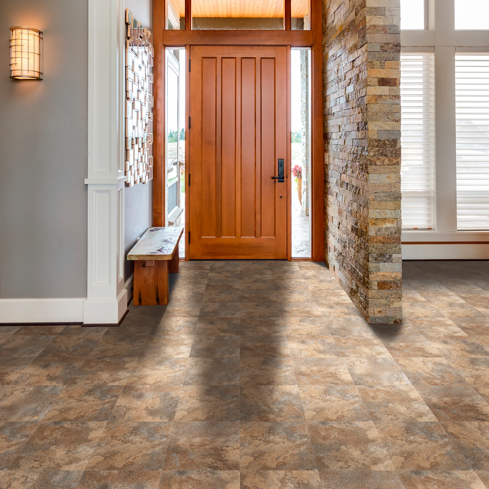 Nexus Natural Clay 12x12 Self Adhesive Vinyl Floor Tile - 20 Tiles/20 sq. ft. - Image 2