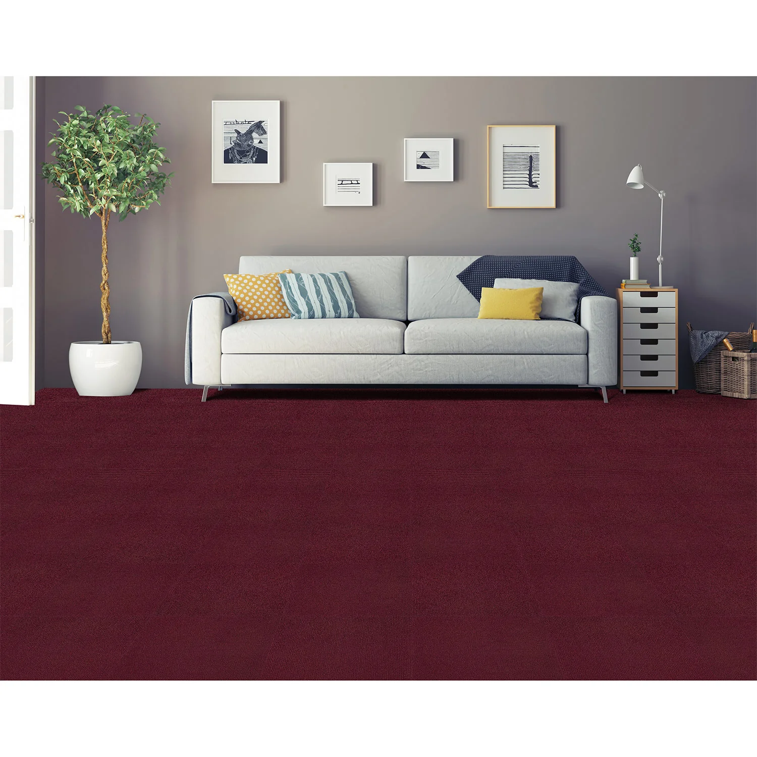 Nexus Self Adhesive Carpet Floor Tile, 12 Tiles, 12 Square Feet - Image 11