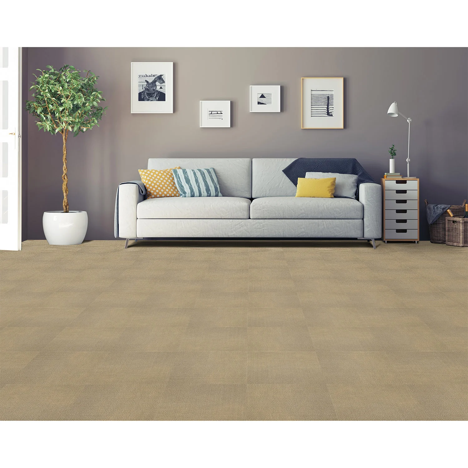 Nexus Self Adhesive Carpet Floor Tile, 12 Tiles, 12 Square Feet - Image 3