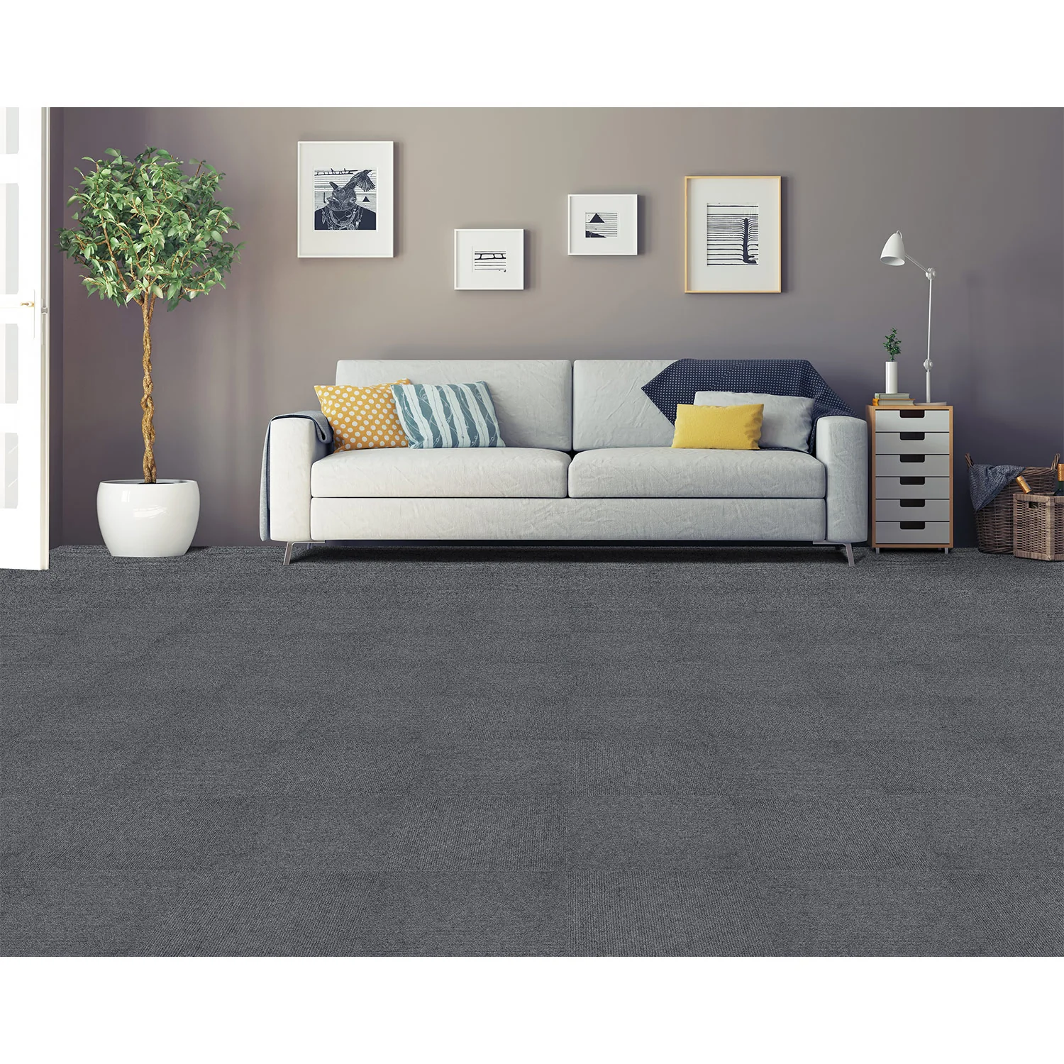Nexus Self Adhesive Carpet Floor Tile, 12 Tiles, 12 Square Feet - Image 7