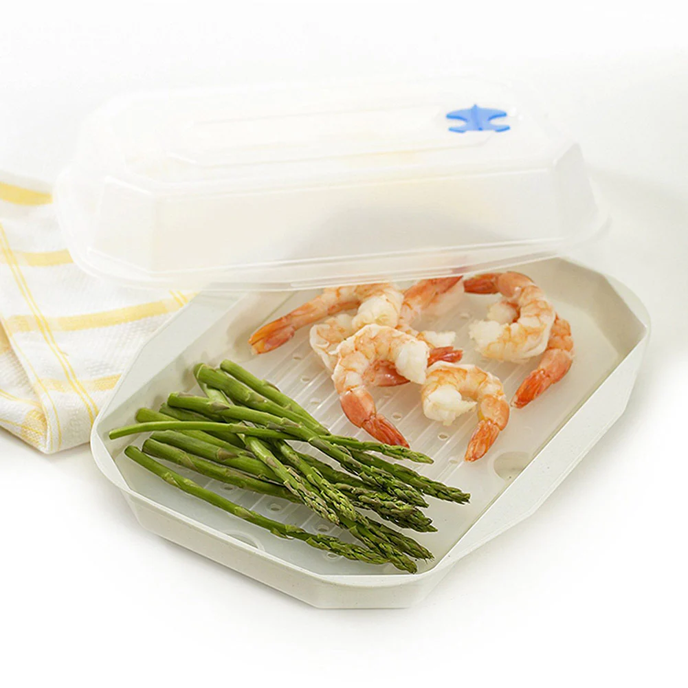 Nordic Ware Microwave Food Steamer BPA-free, Beige, 8.75x11.1x2.87 Inches - Image 2