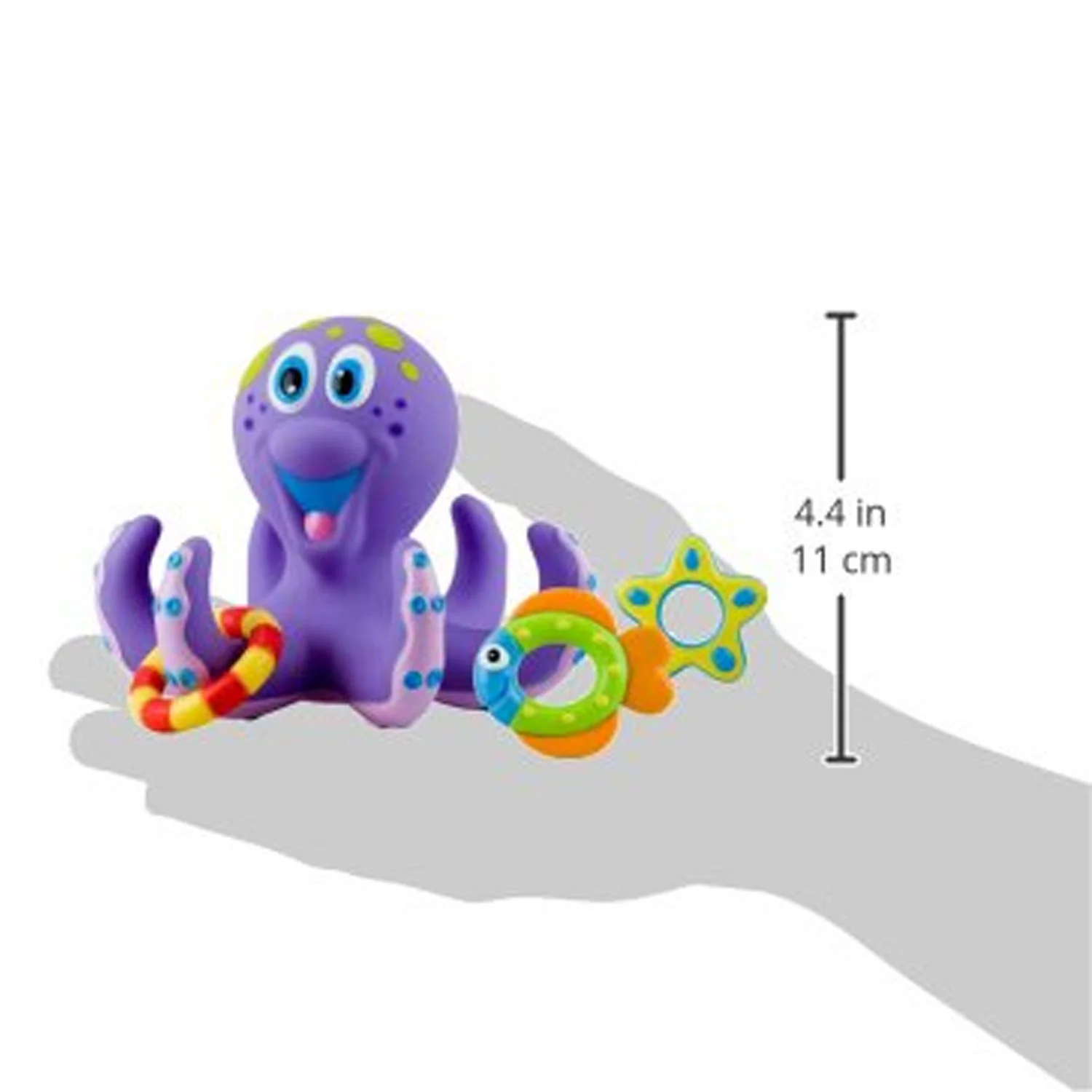 Nuby Octopus Hoopla Bath Toy, Purple - Image 3