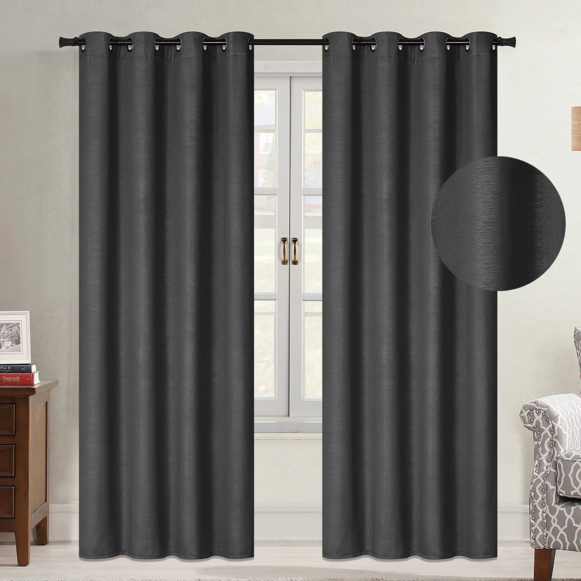 Oakley Embossed Room Darkening Grommet Window Panel, 54x84 Inches - Image 7