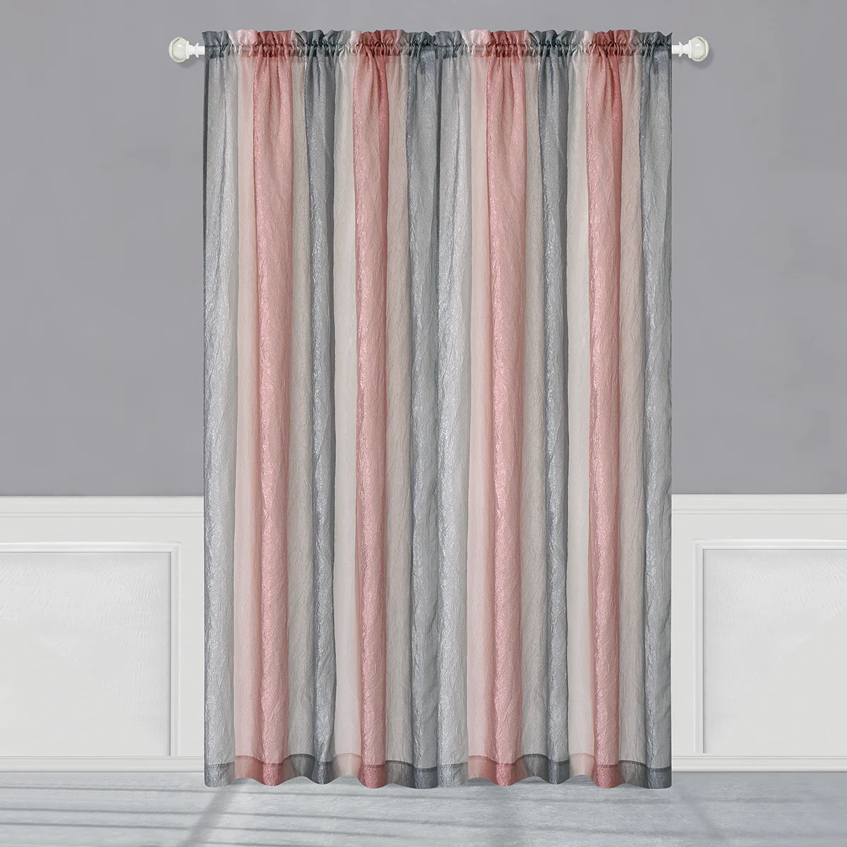 Ombre Window Curtain Panel 50x63 - Blush - Image 2