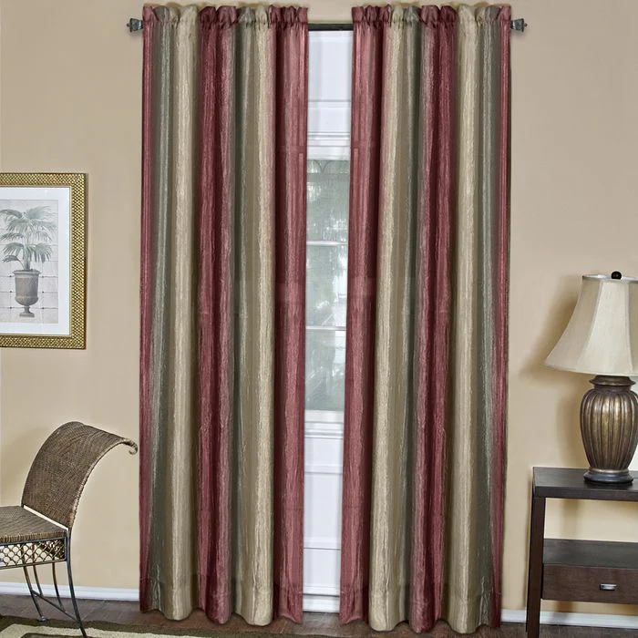 Ombre Window Curtain Panel 50x84 - Burgundy