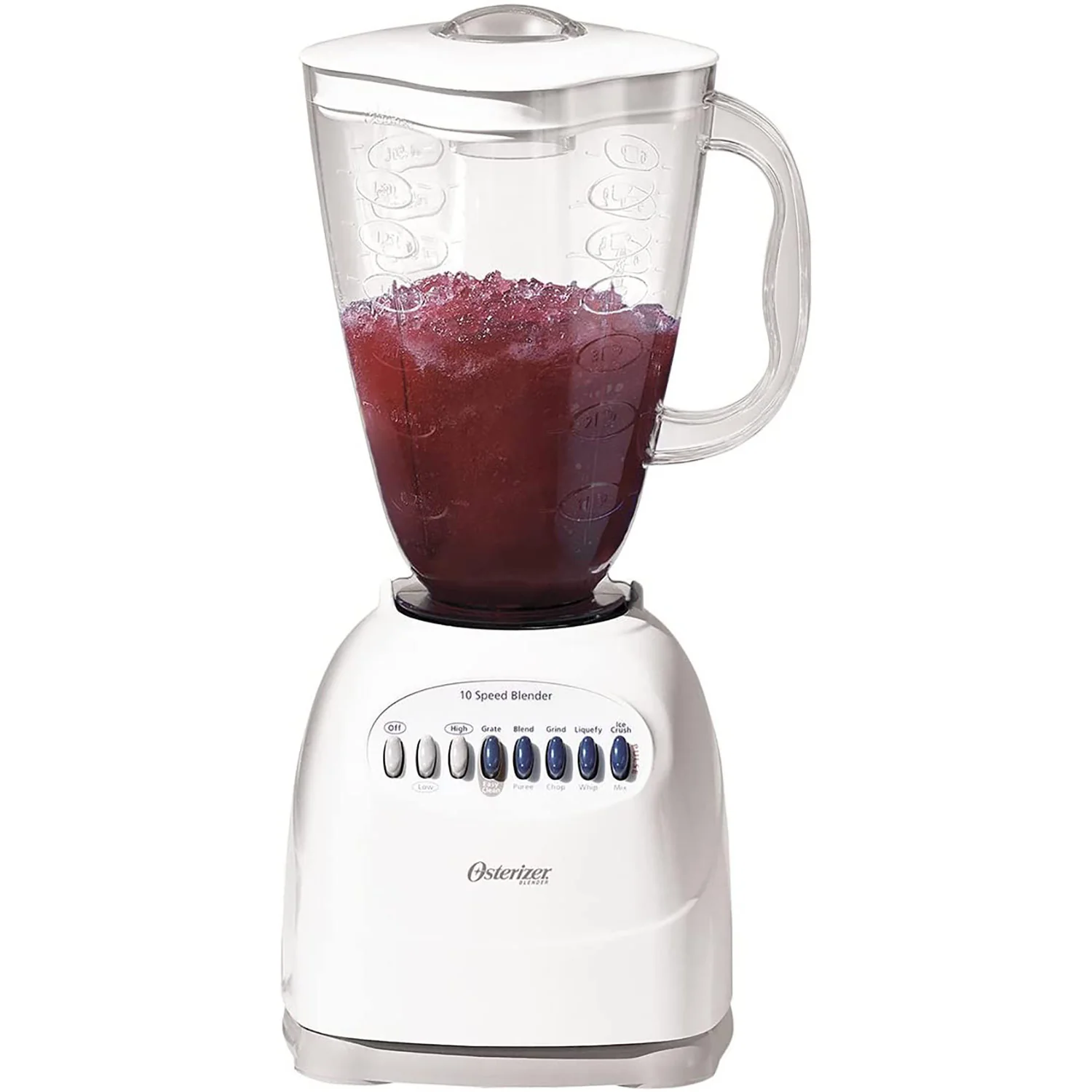 Oster 10 Speed Plastic Blender 450 Watts, White, 6 Cup - Image 3