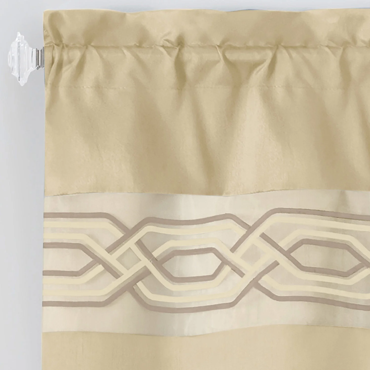 Paige Embroidered Kitchen Curtain and Valance Set, Tiers 55x36, Valance 55x13 Inches - Image 14