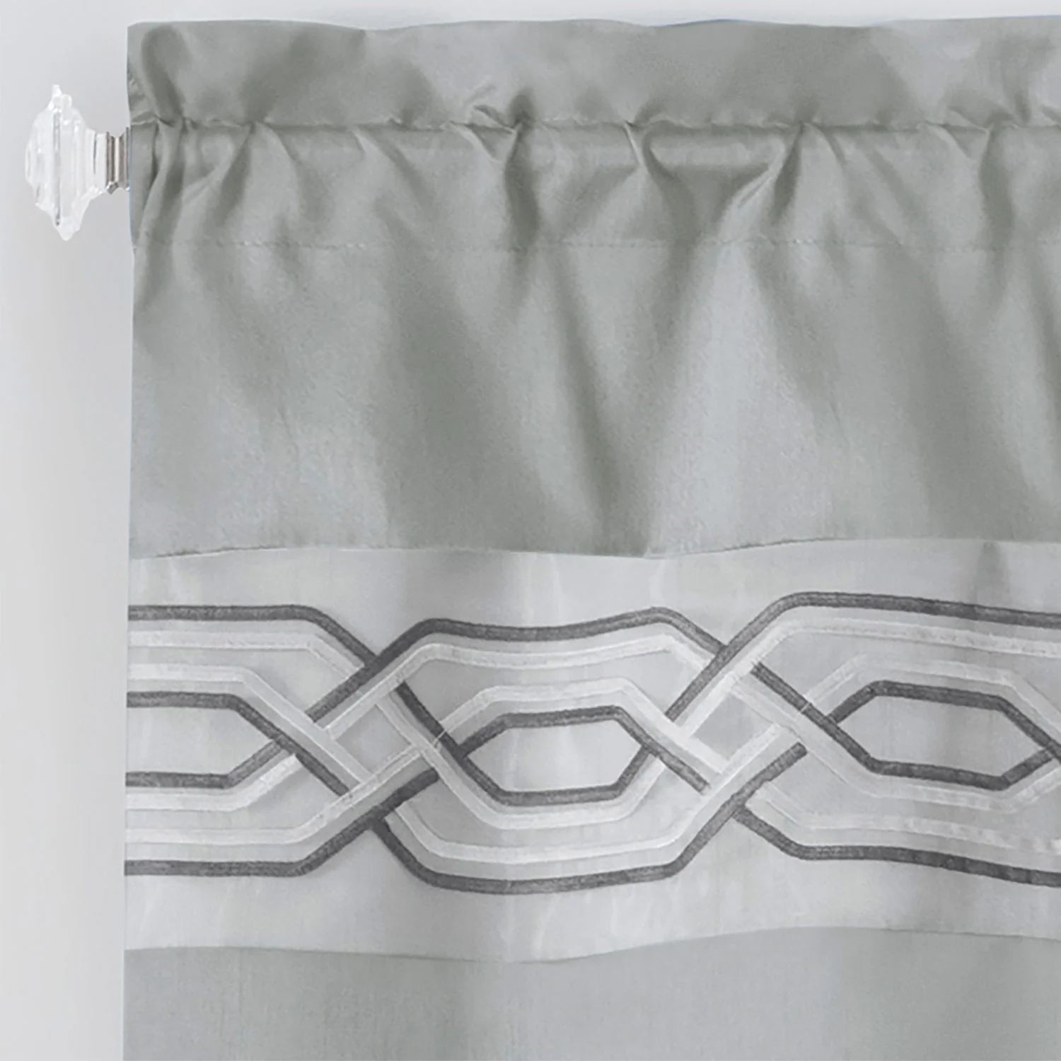 Paige Embroidered Kitchen Curtain and Valance Set, Tiers 55x36, Valance 55x13 Inches - Image 22
