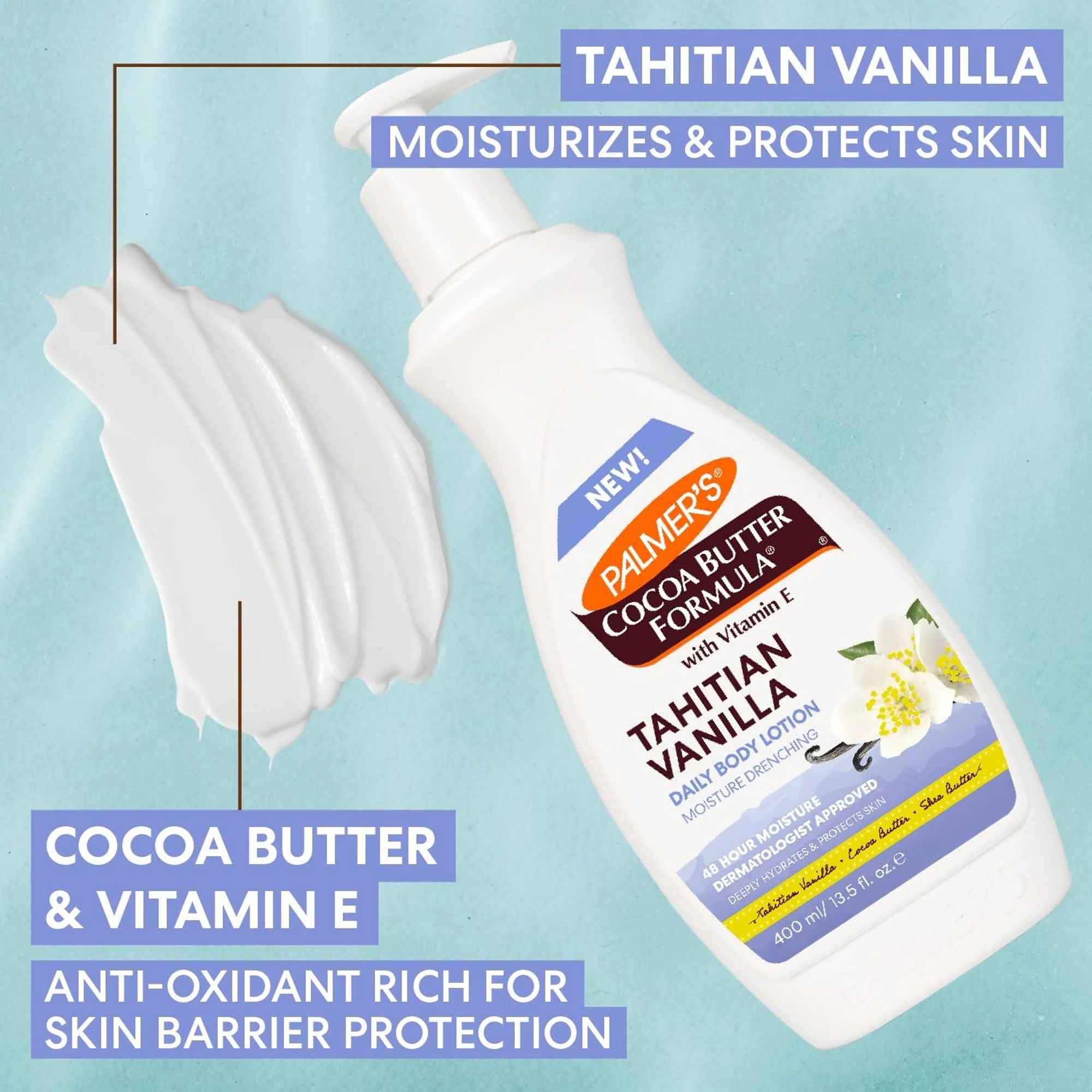 Palmer's Cocoa Butter Tahitian Vanilla Body Lotion Vitamin E, 13.5 Ounces - Image 5