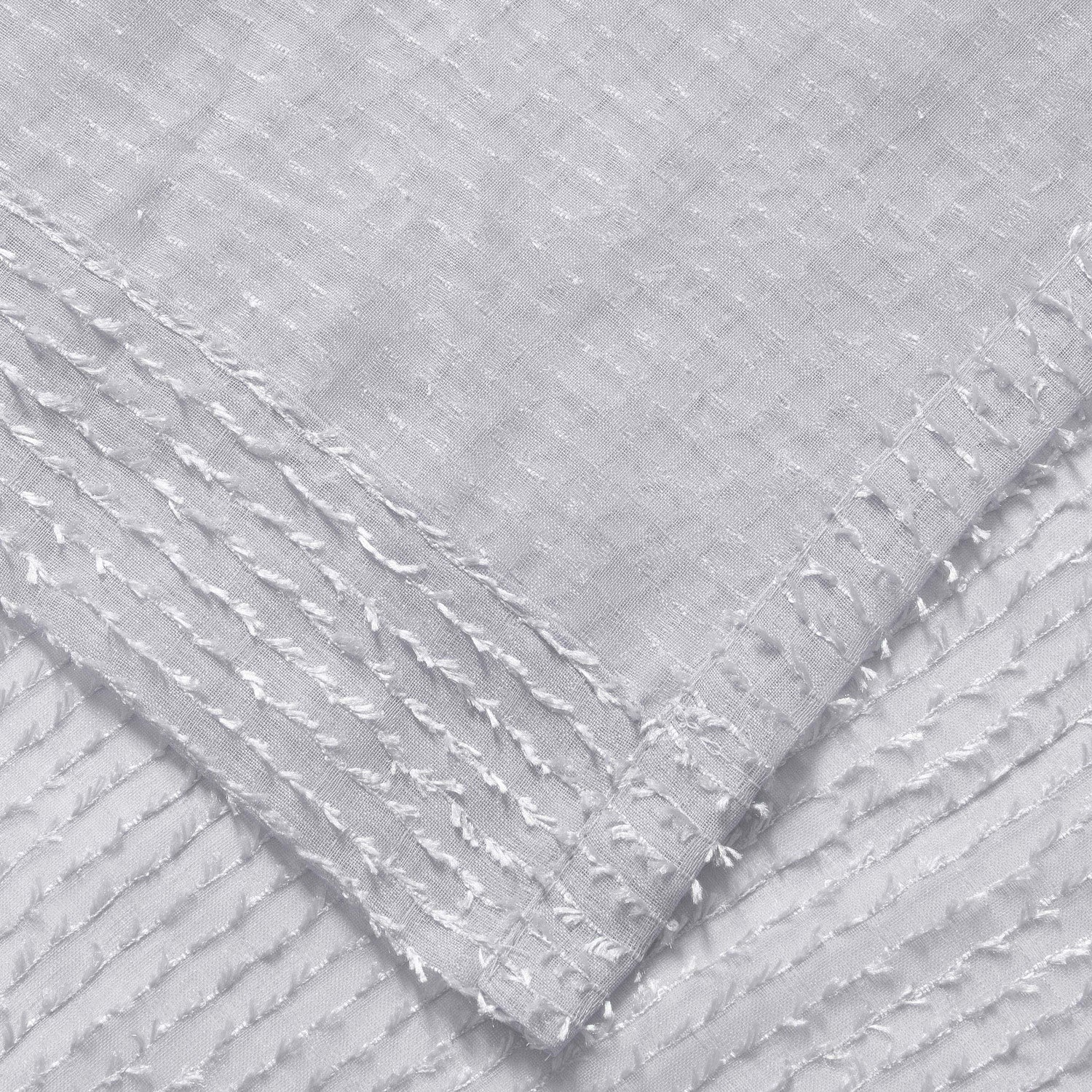 Perry Textured Slub Sheer Grommet Window Panel, Silver, 54x84 Inches - Image 6
