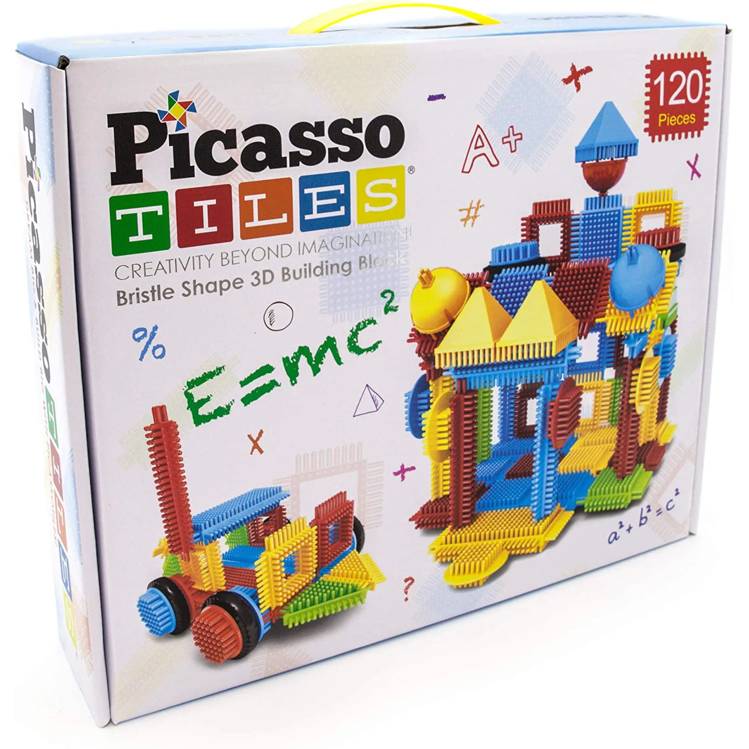 PicassoTiles 120-Piece Bristle Shape 3D Building Blocks Tiles Construction Toy Set - Image 4