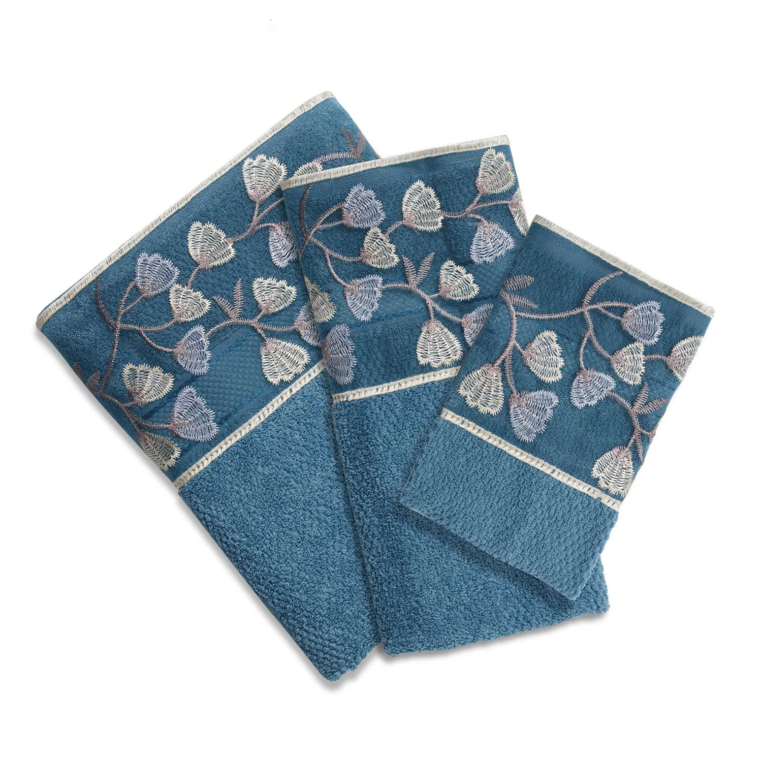 Popular Bath Capri Complete Bath Ensemble Decor Set, Slate Blue, All Sold Separately - Image 6