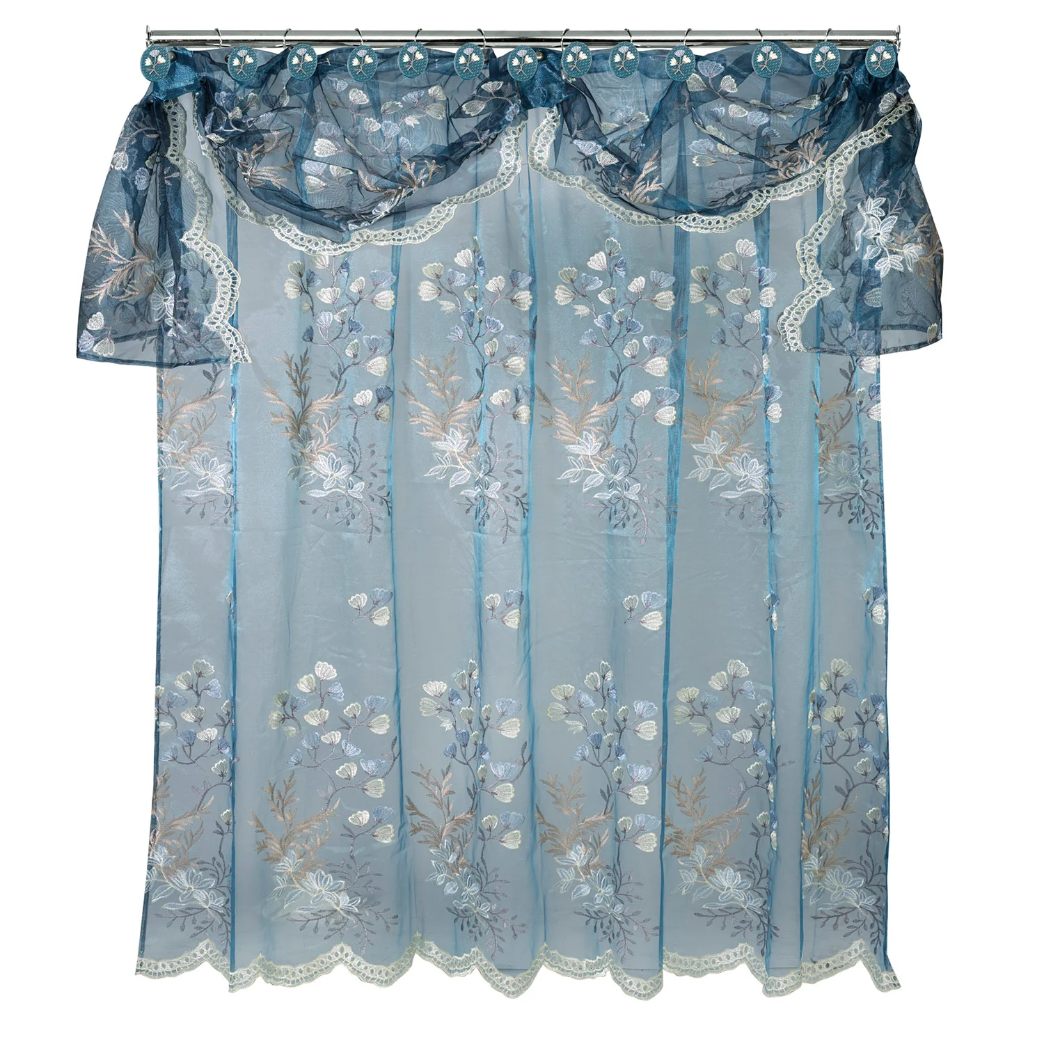 Popular Bath Capri Complete Bath Ensemble Decor Set, Slate Blue, All Sold Separately - Image 9