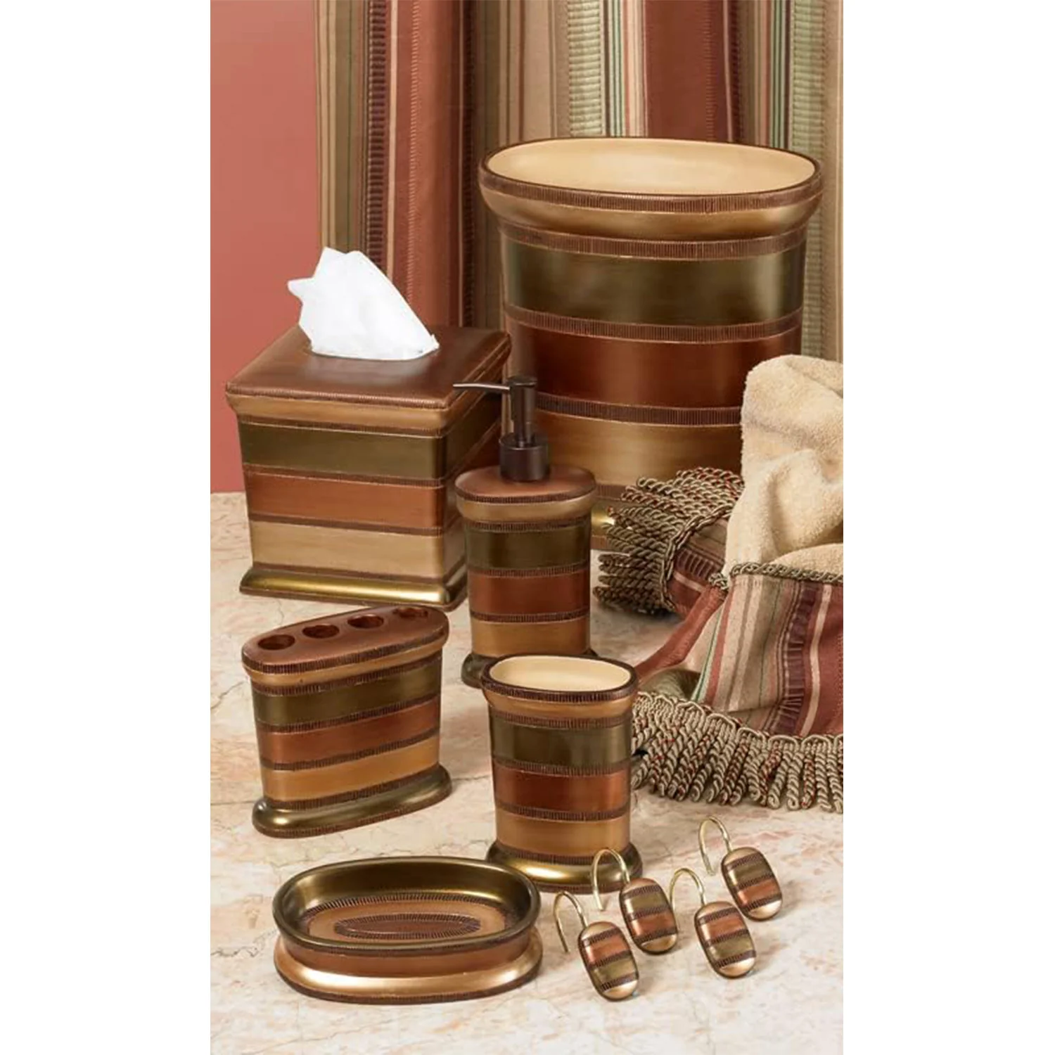 Popular Bath Contempo Complete Bath Ensemble Decor Set, Spice, All Sold Separately - Image 25