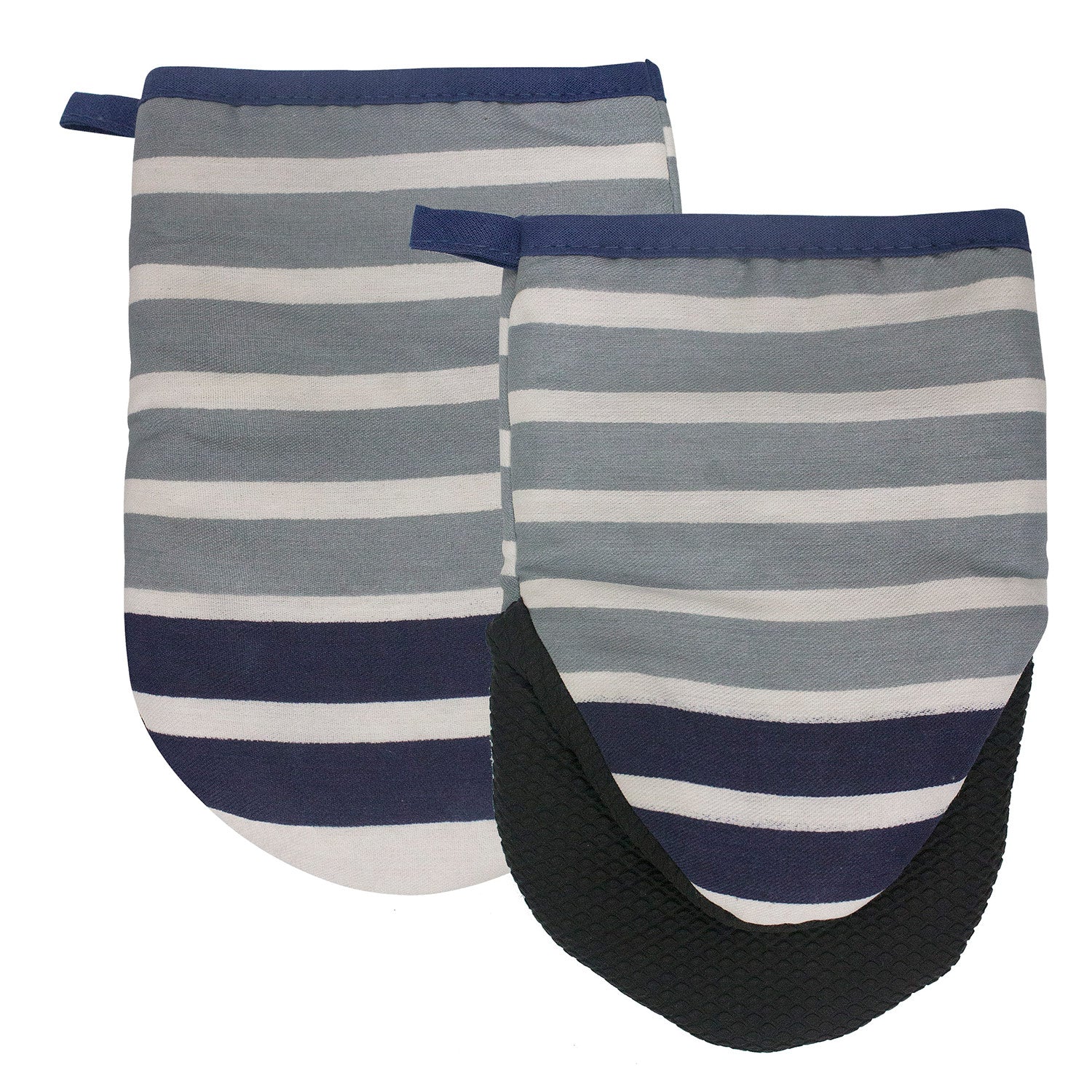 Popular Home Thin Stripes 2-Piece Neoprene Mini Oven Mitt Set - Image 3
