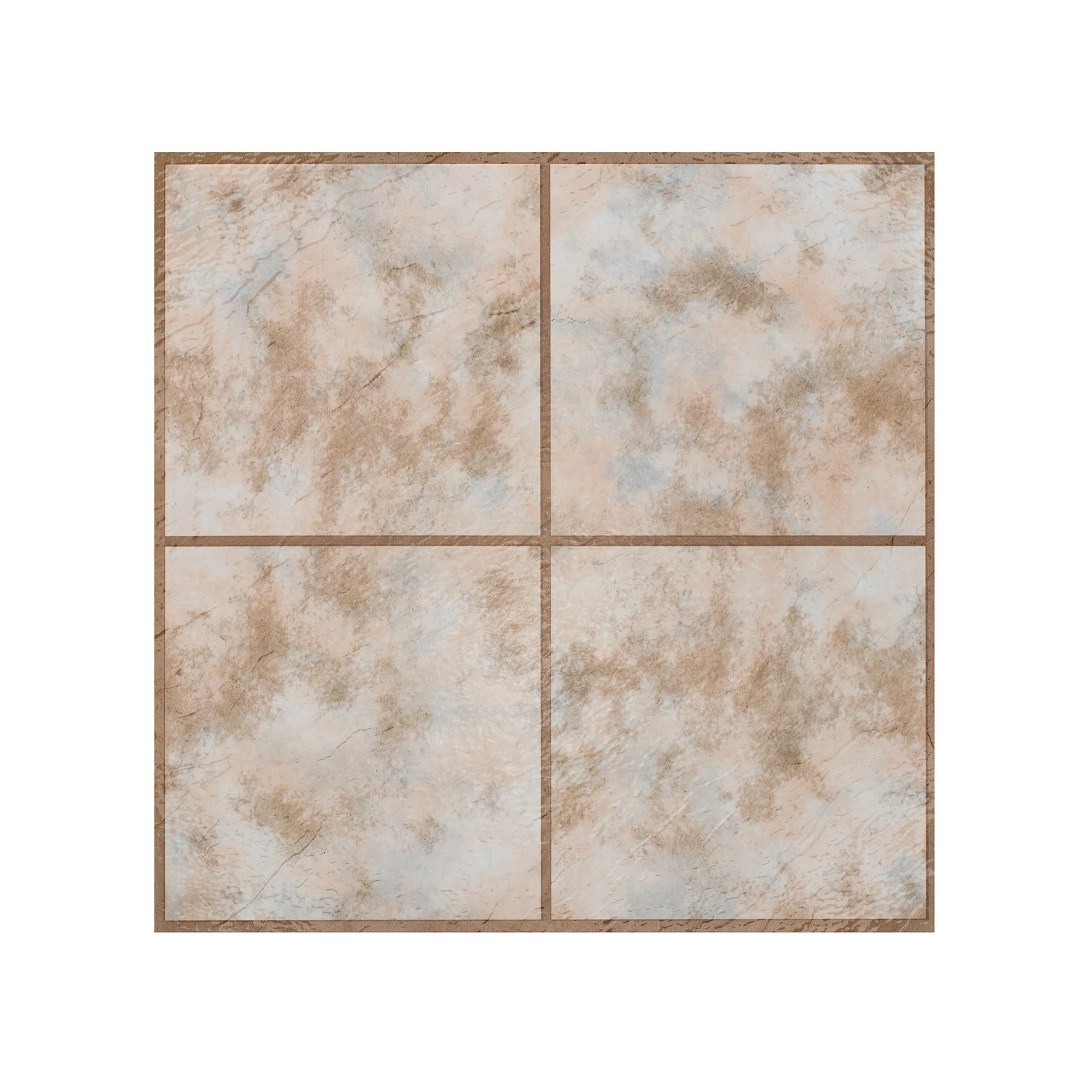 Portfolio 12x12 2.0mm Self Adhesive Vinyl Floor Tile - Rustic Clay Square - 9 Tiles/9 sq. ft.