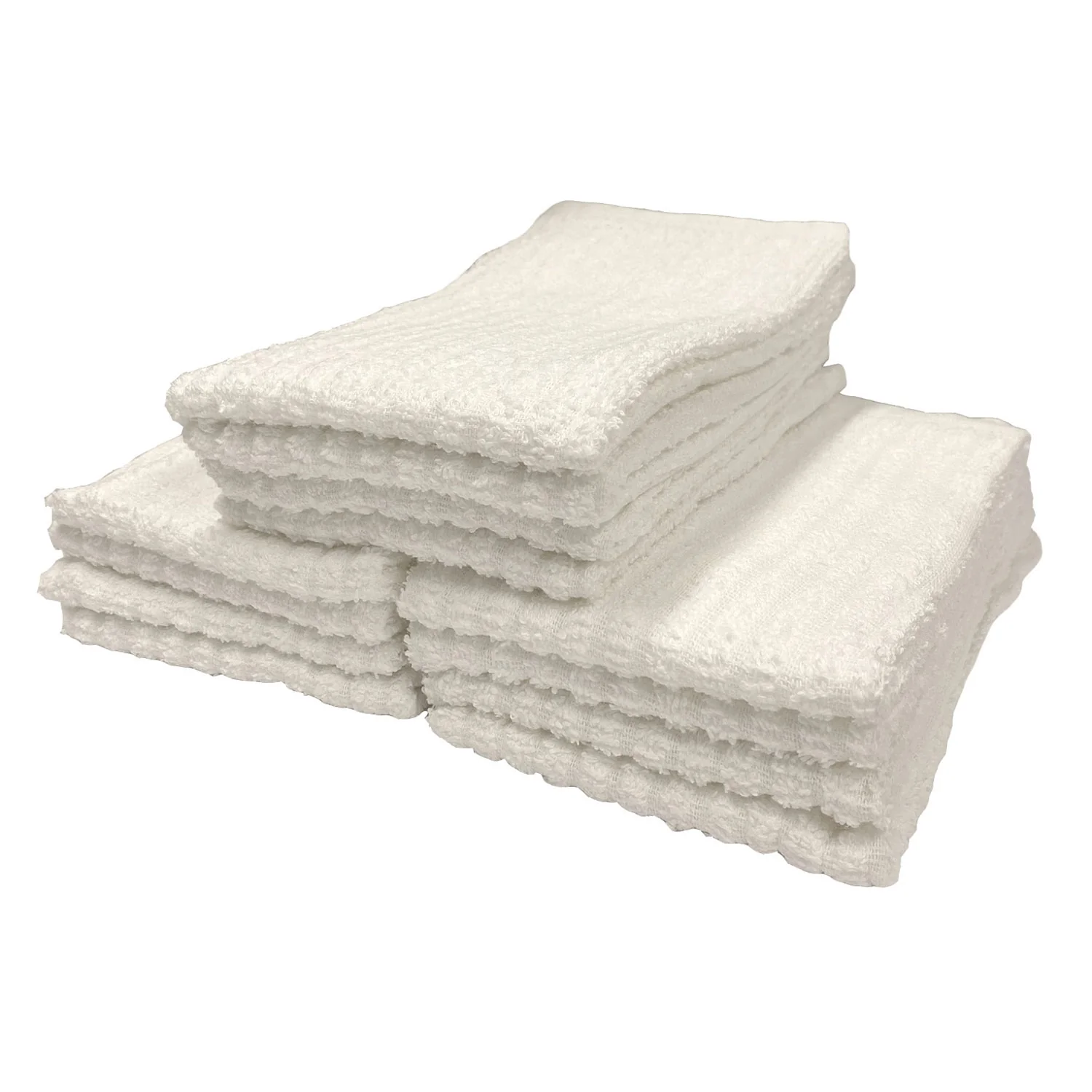 PREMIUS 12-Pack Bar Mop Kitchen Towel, 100% Cotton, White, 16x19 Inches (Pack of 3) - Image 2
