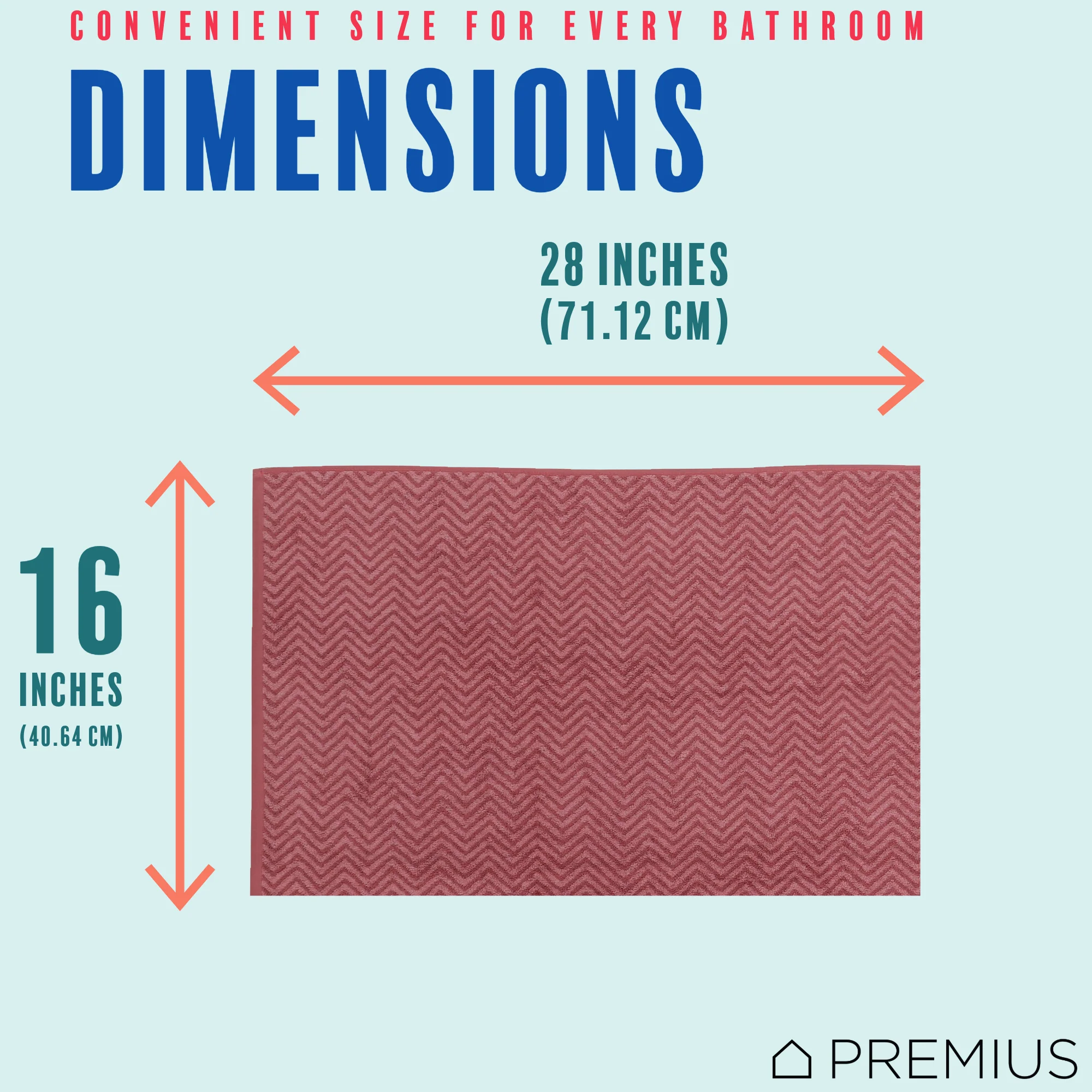 PREMIUS 2 Pack Chevron 100% Cotton Yarn Dyed Hand Towel, 16x28 Inches - Image 32