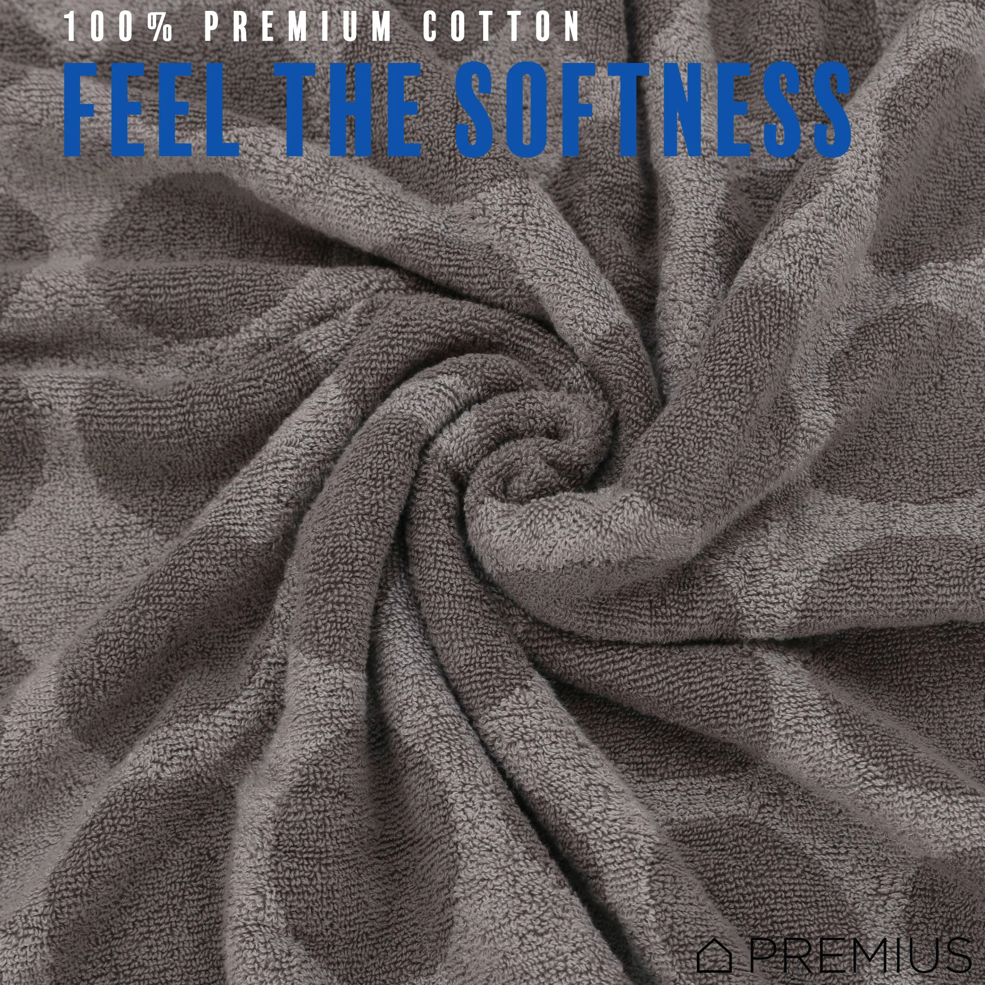 PREMIUS 2 Pack Circles 100% Cotton Yarn Dyed Hand Towel, 16x28 Inches - Image 12
