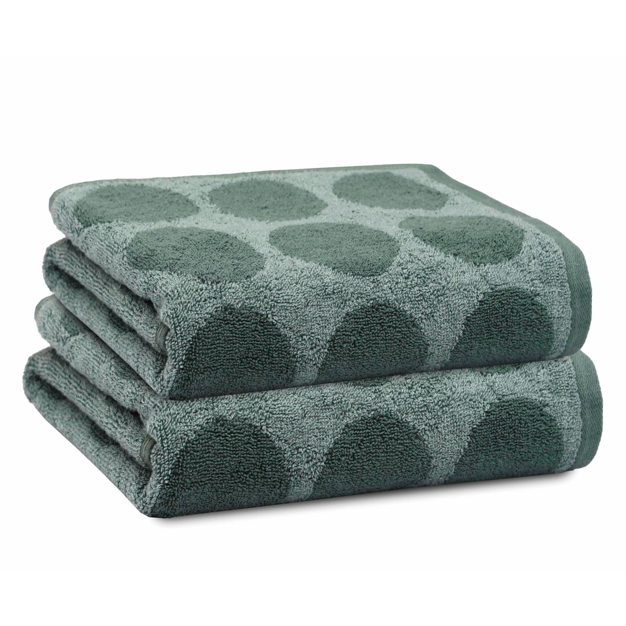 PREMIUS 2 Pack Circles 100% Cotton Yarn Dyed Hand Towel, 16x28 Inches - Image 15