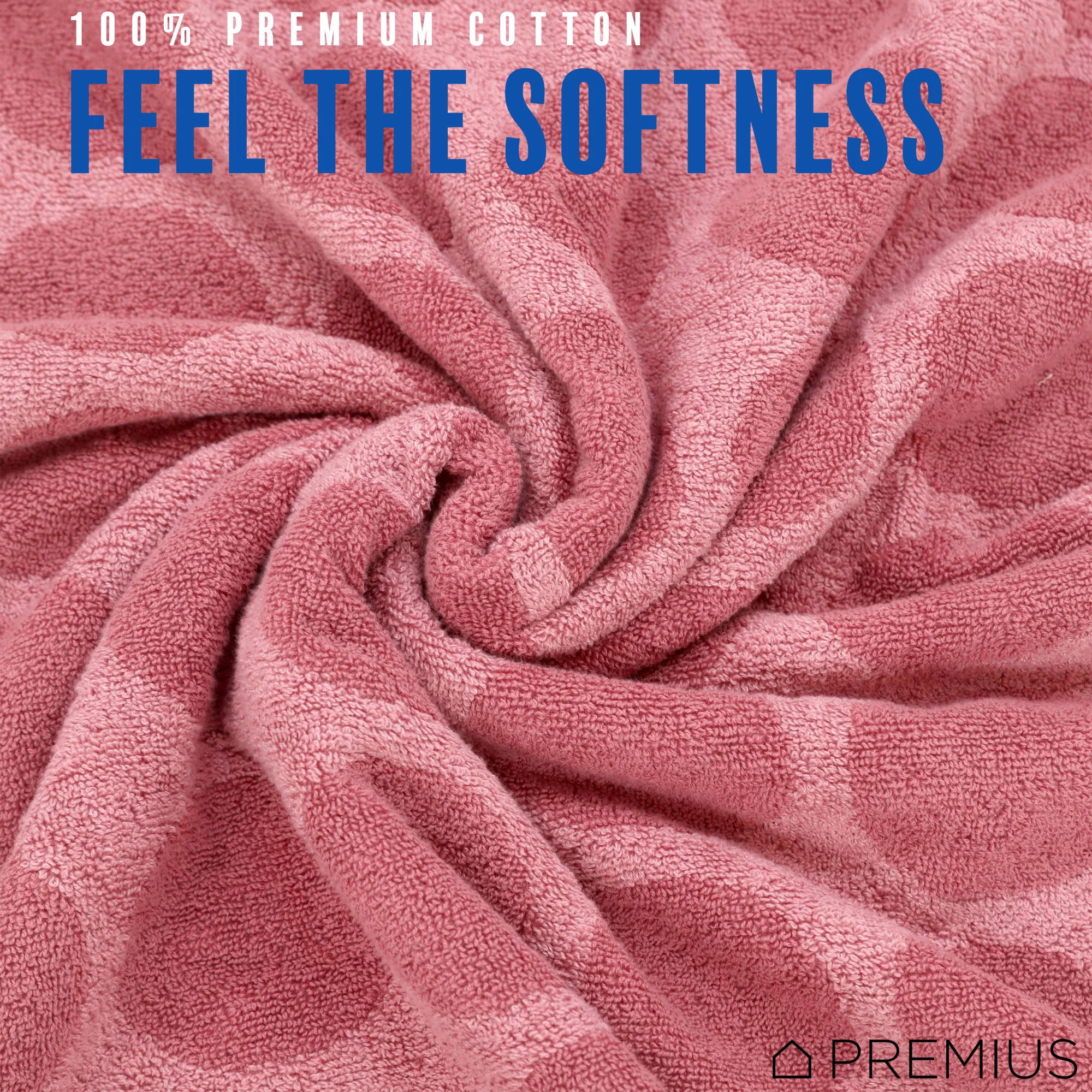 PREMIUS 2 Pack Circles 100% Cotton Yarn Dyed Hand Towel, 16x28 Inches - Image 18
