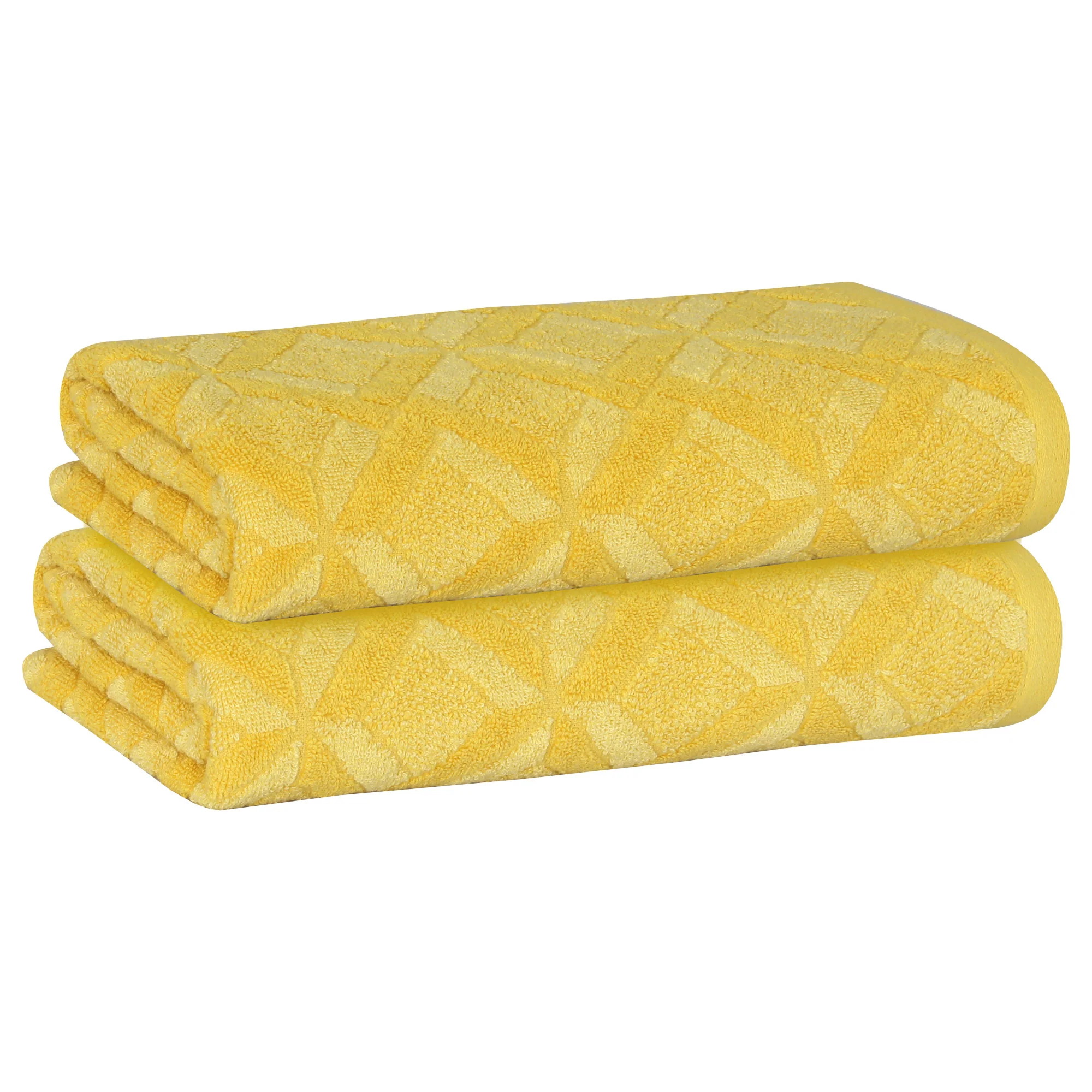 PREMIUS 2 Pack Geo 100% Cotton Yarn Dyed Bath Sheet Towel, 32x64 Inches - Image 14