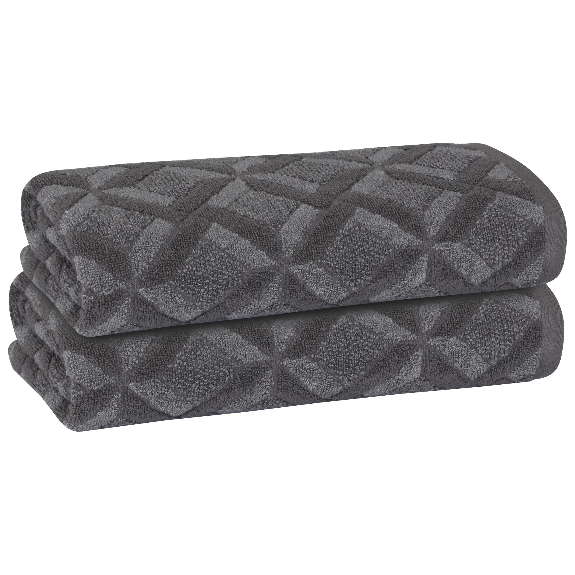 PREMIUS 2 Pack Geo 100% Cotton Yarn Dyed Bath Sheet Towel, 32x64 Inches - Image 17