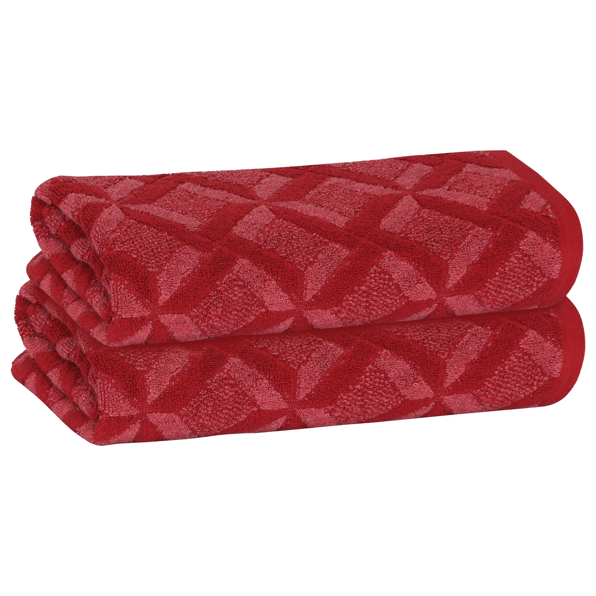 PREMIUS 2 Pack Geo 100% Cotton Yarn Dyed Bath Towel, 27x54 Inches - Image 5