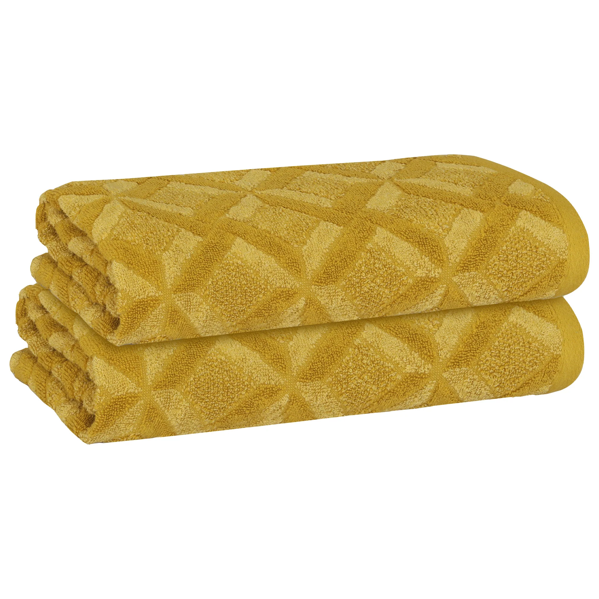 PREMIUS 2 Pack Geo 100% Cotton Yarn Dyed Bath Towel, 27x54 Inches - Image 6