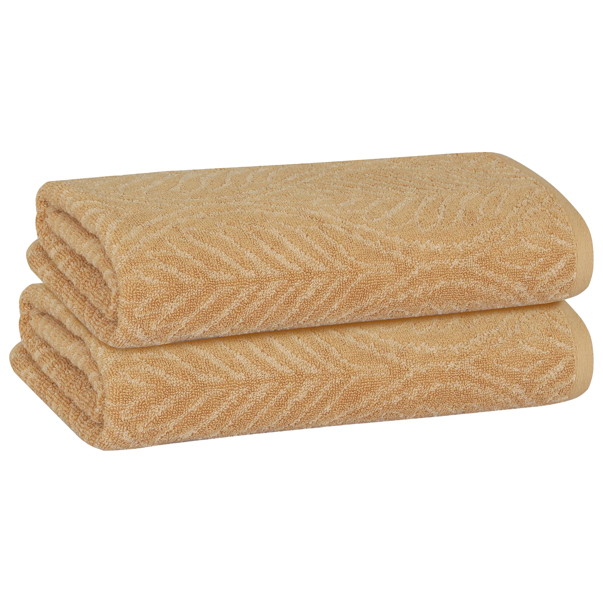 PREMIUS 2 Pack Leaf 100% Cotton Yarn Dyed Hand Towel, 16x28 Inches - Image 11