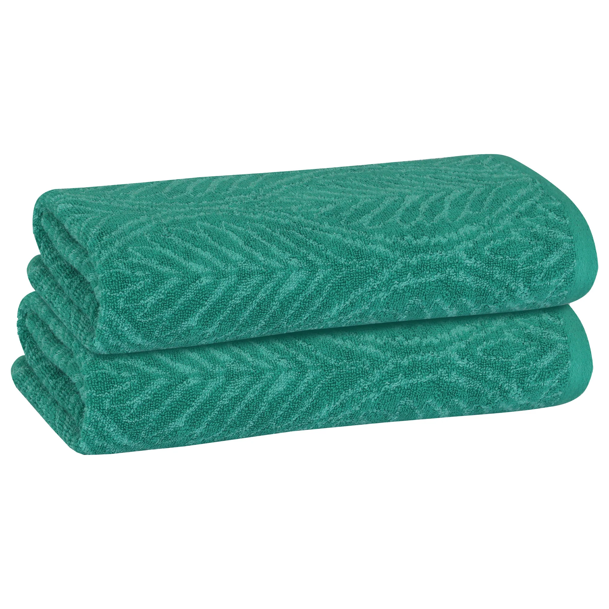 PREMIUS 2 Pack Leaf 100% Cotton Yarn Dyed Hand Towel, 16x28 Inches - Image 17